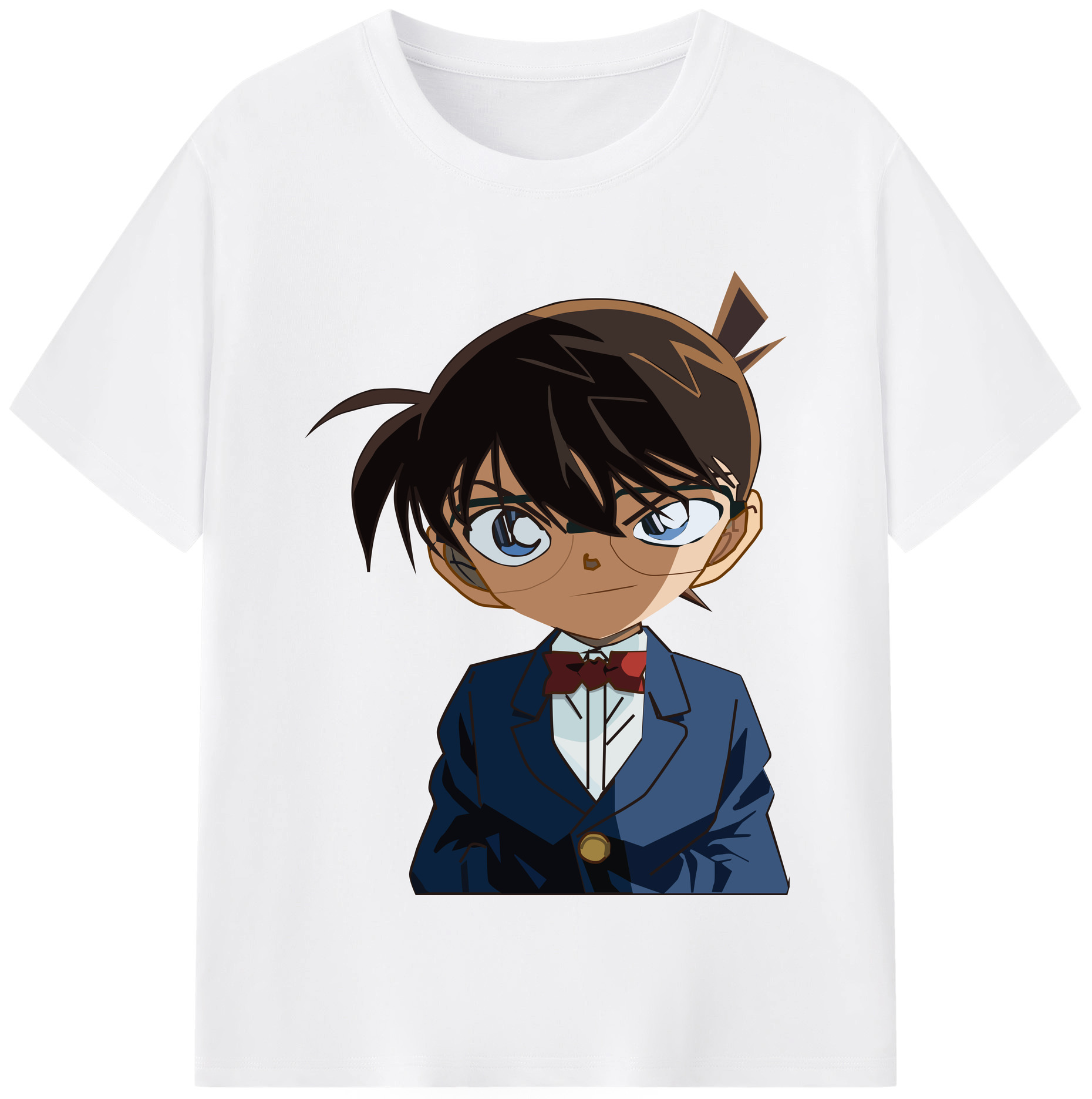 （画像用） 名探偵コナン 江戸川 コナン Detective Conan Conan Edogawa 綿100％半袖Tシャツ（フロントプリント）