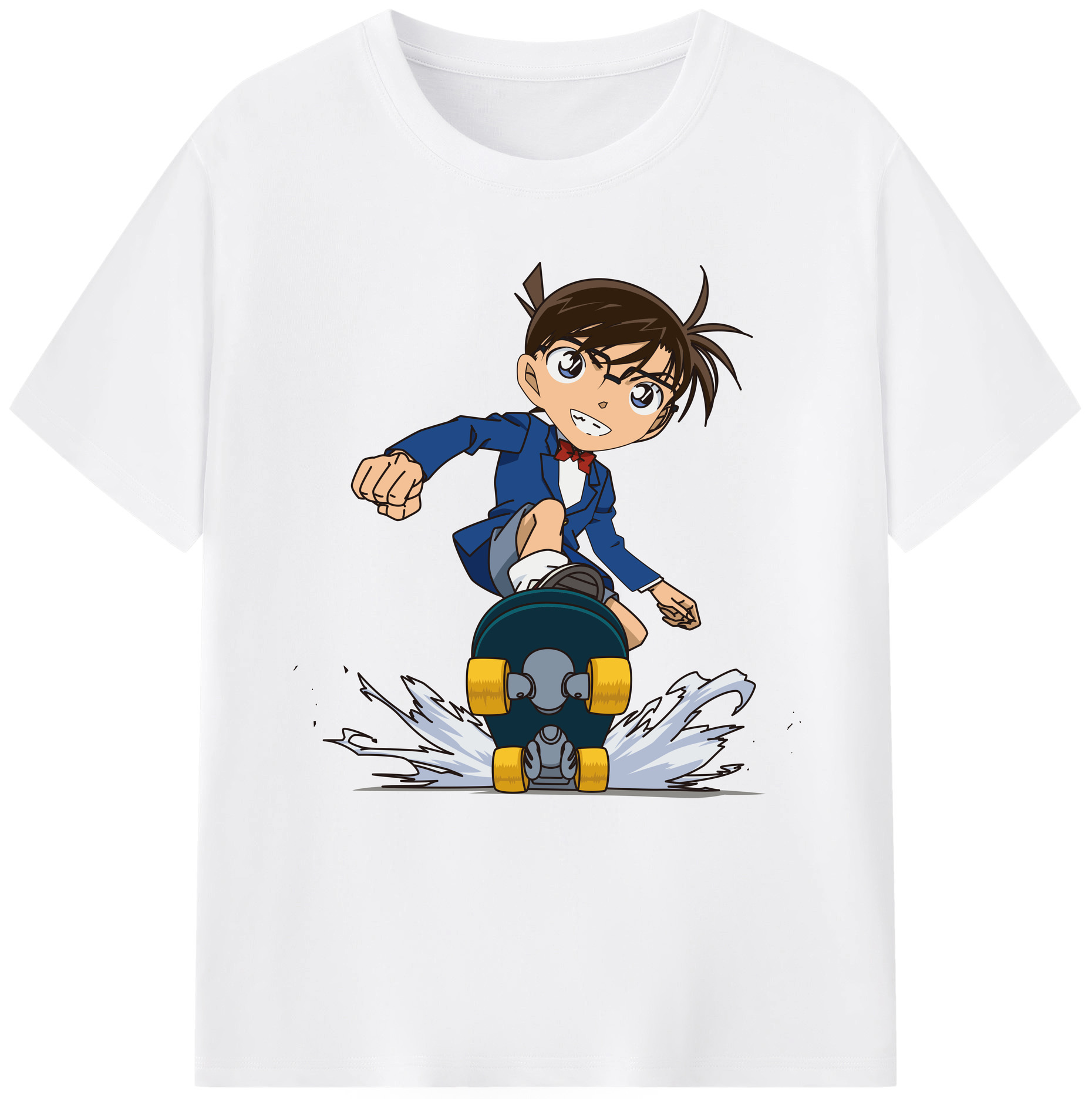 （画像用） 名探偵コナン 江戸川 コナン Detective Conan Conan Edogawa 綿100％半袖Tシャツ（フロントプリント）