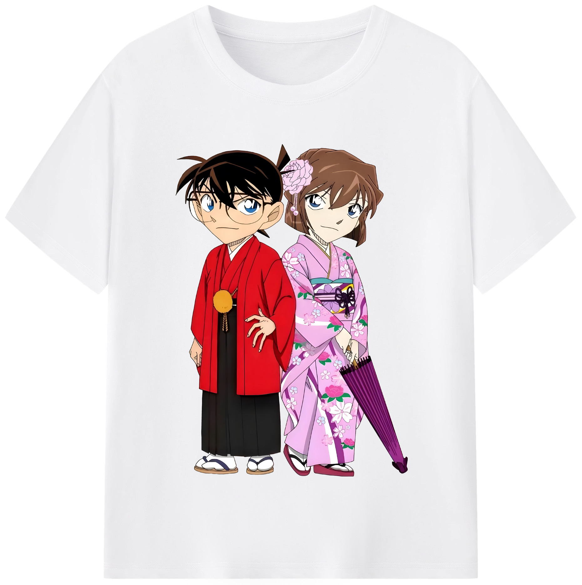 （画像用） 名探偵コナン 江戸川 コナン Detective Conan Conan Edogawa 綿100％半袖Tシャツ（フロントプリント）