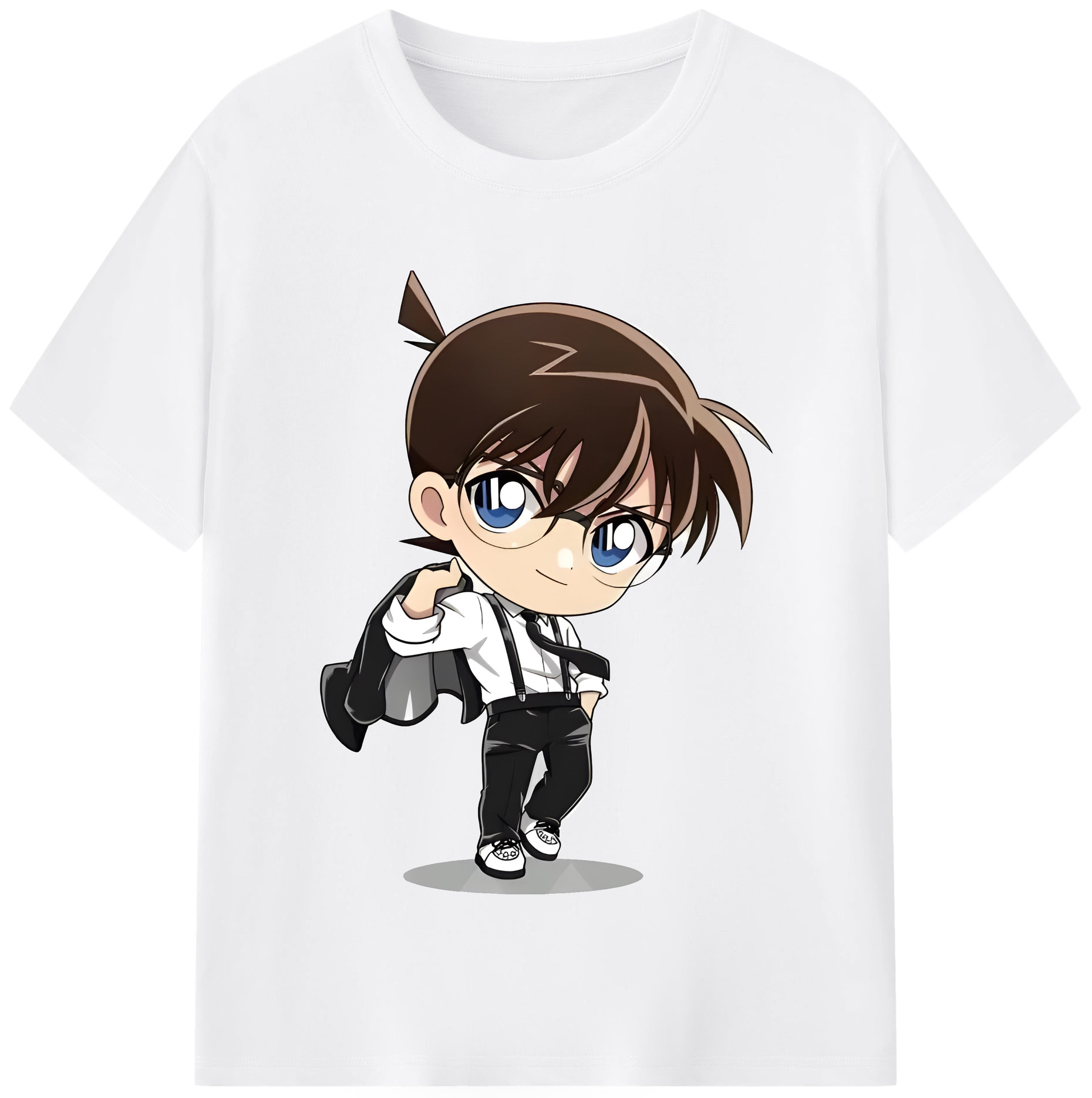 （画像用） 名探偵コナン 江戸川 コナン Detective Conan Conan Edogawa 綿100％半袖Tシャツ（フロントプリント）
