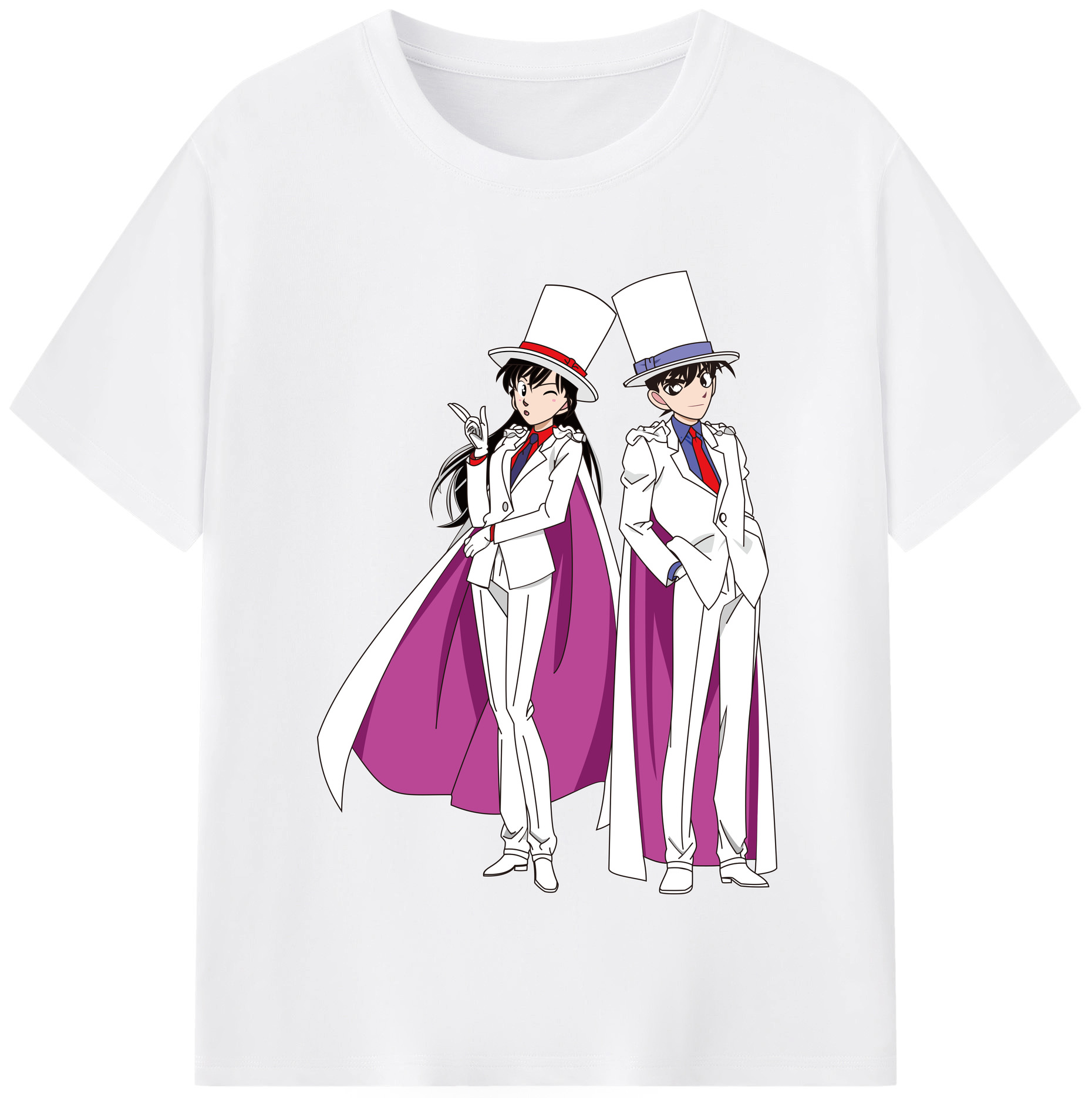（画像用） 名探偵コナン くろば かいと Detective Conan Kuroba Kaito 綿100％半袖Tシャツ（フロントプリント）