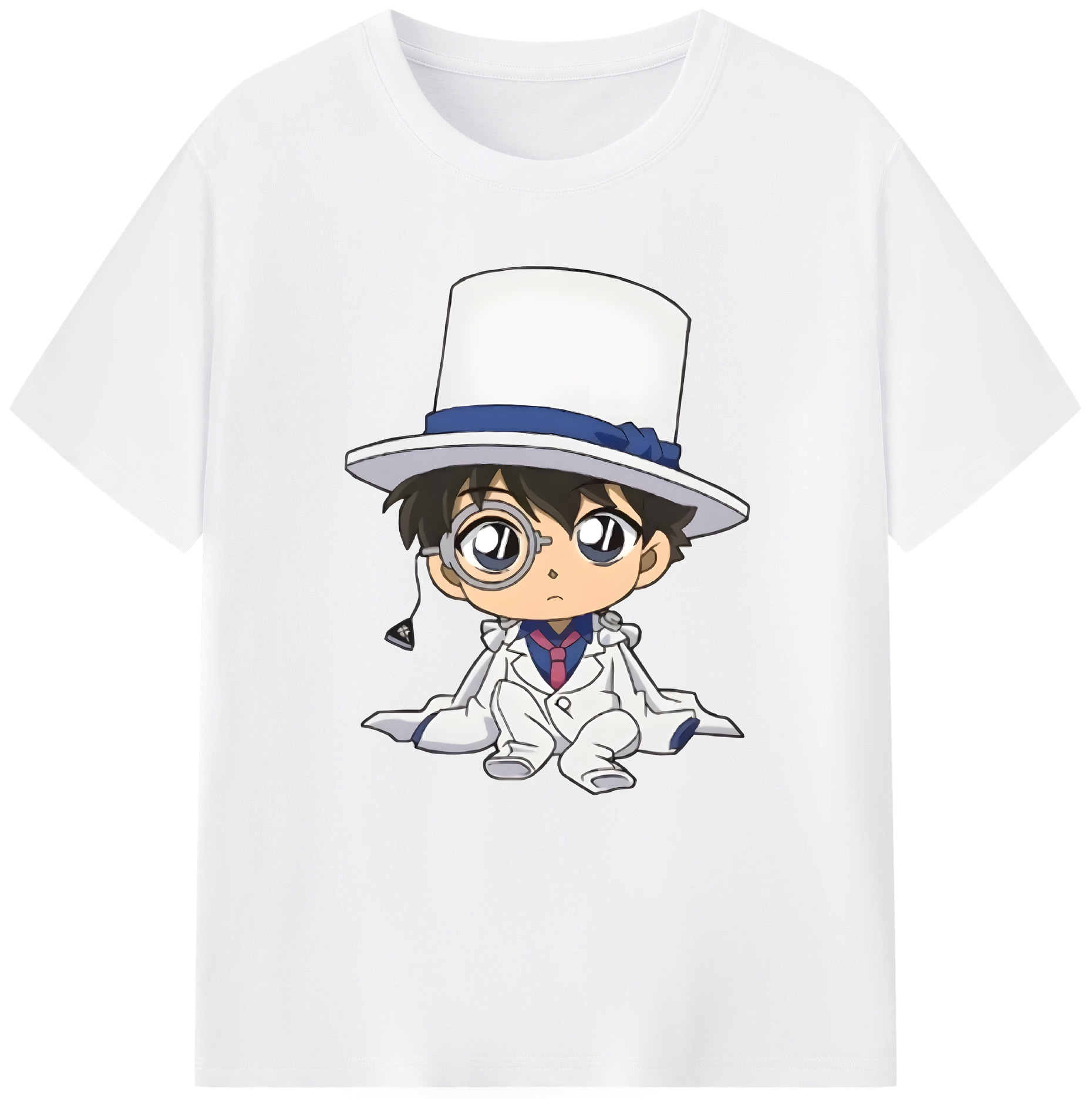 （画像用） 名探偵コナン くろば かいと Detective Conan Kuroba Kaito 綿100％半袖Tシャツ（フロントプリント）