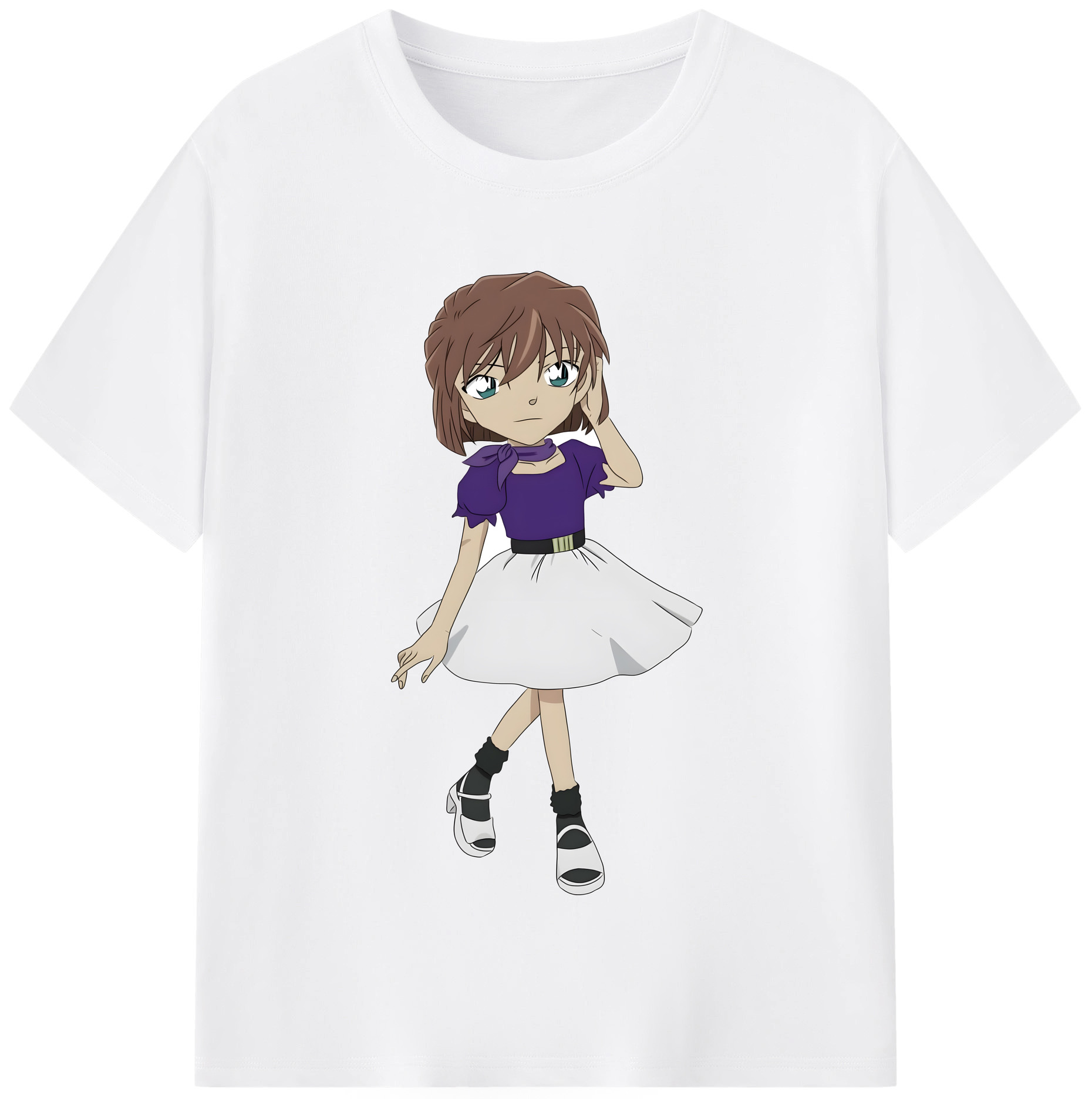 （画像用） 名探偵コナン 灰原 哀 はいばら あい Detective Conan Anita Hailey、Vi Graythorn Haibara Ai 綿100％半袖Tシャツ（フロントプリント）