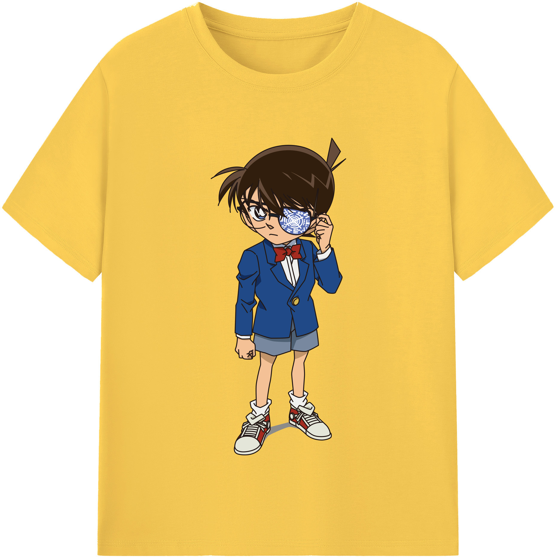 （画像用） 名探偵コナン 江戸川 コナン Detective Conan Conan Edogawa 綿100％半袖Tシャツ（フロントプリント）