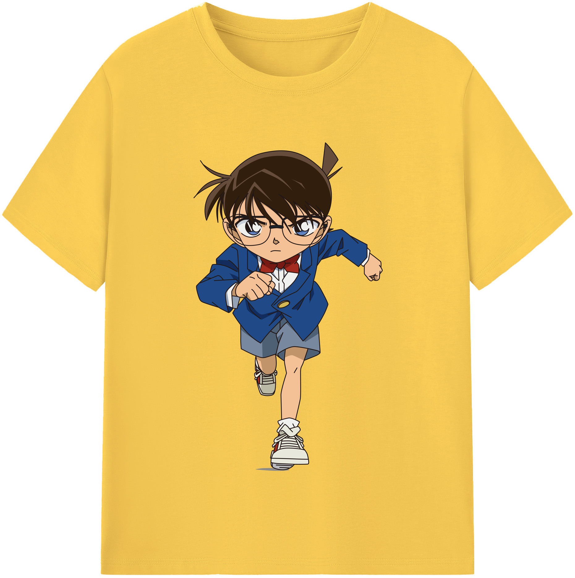 （画像用） 名探偵コナン 江戸川 コナン Detective Conan Conan Edogawa 綿100％半袖Tシャツ（フロントプリント）
