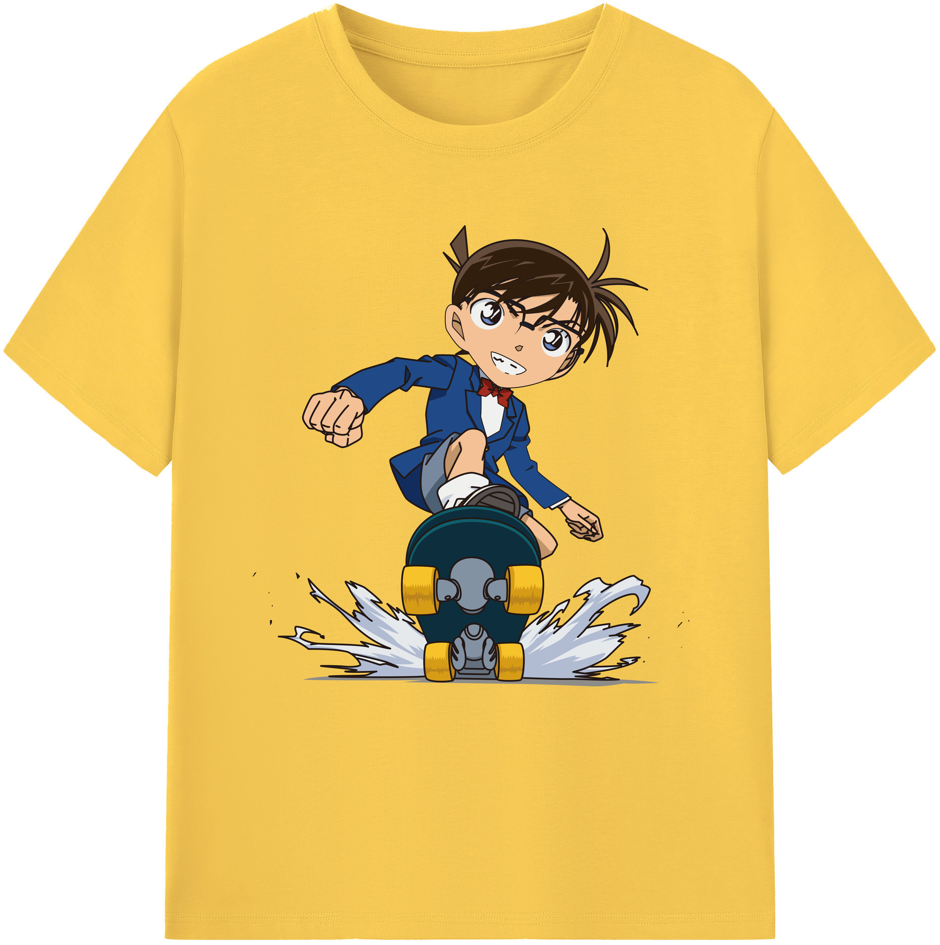 （画像用） 名探偵コナン 江戸川 コナン Detective Conan Conan Edogawa 綿100％半袖Tシャツ（フロントプリント）