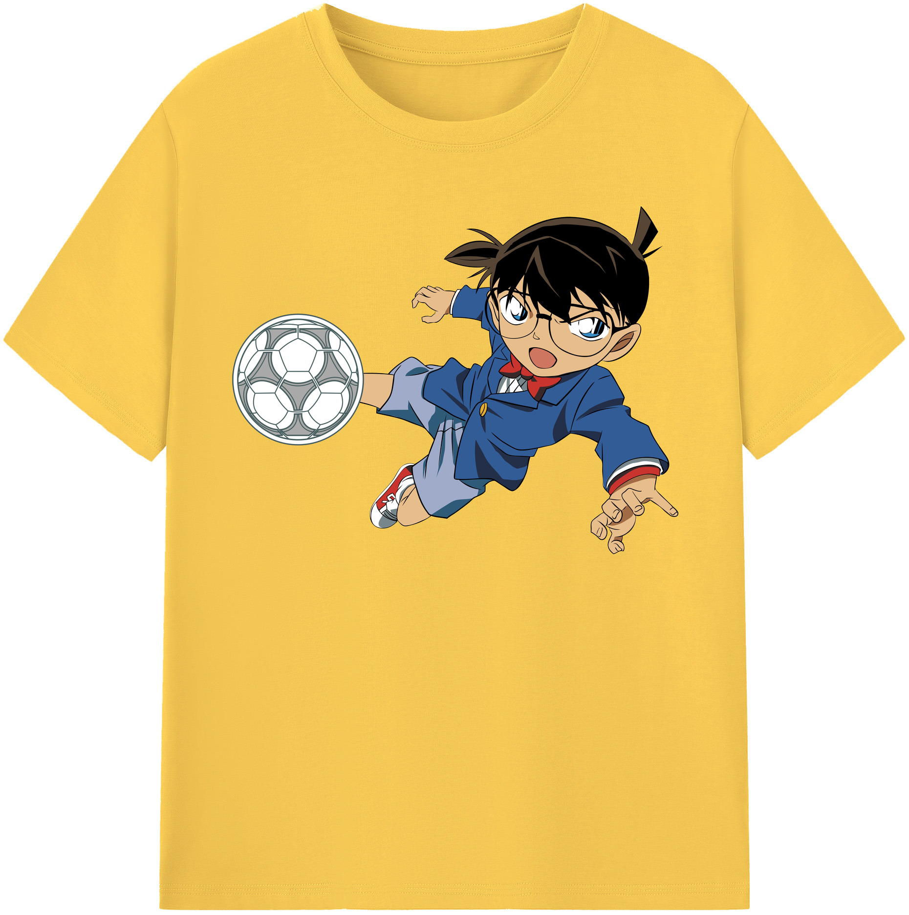 （画像用） 名探偵コナン 江戸川 コナン Detective Conan Conan Edogawa 綿100％半袖Tシャツ（フロントプリント）