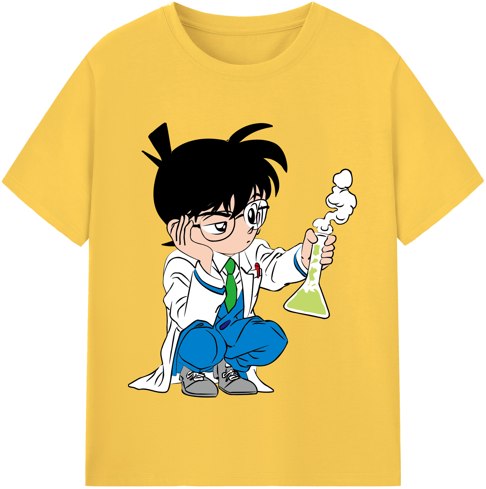 （画像用） 名探偵コナン 江戸川 コナン Detective Conan Conan Edogawa 綿100％半袖Tシャツ（フロントプリント）