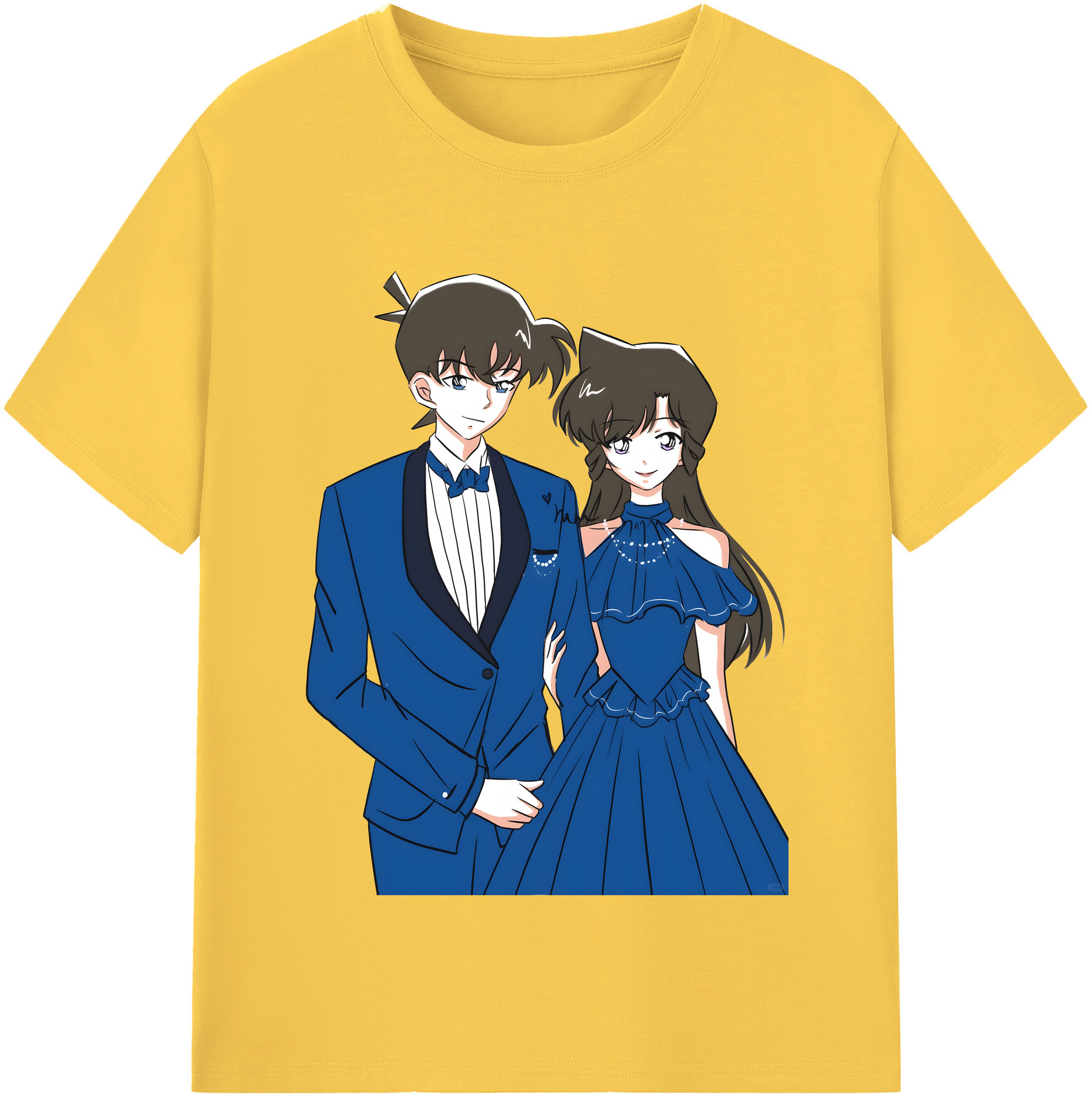 （画像用） 名探偵コナン 江戸川 コナン Detective Conan Conan Edogawa 綿100％半袖Tシャツ（フロントプリント）