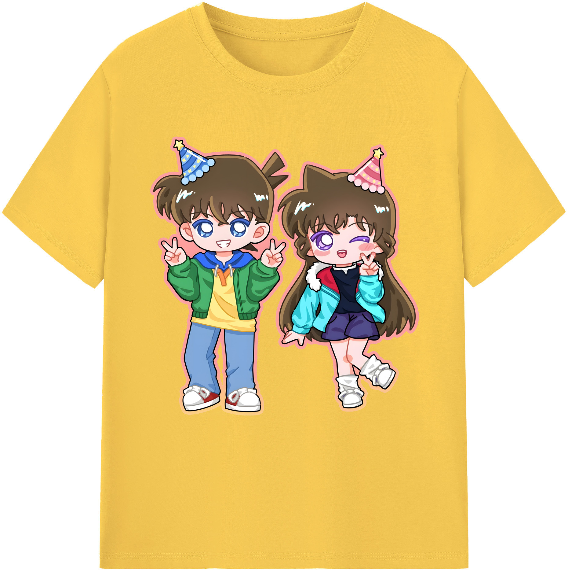 （画像用） 名探偵コナン 毛利 蘭 もうり らん、モーリ ラン Detective Conan Rachel Moore 綿100％半袖Tシャツ（フロントプリント）