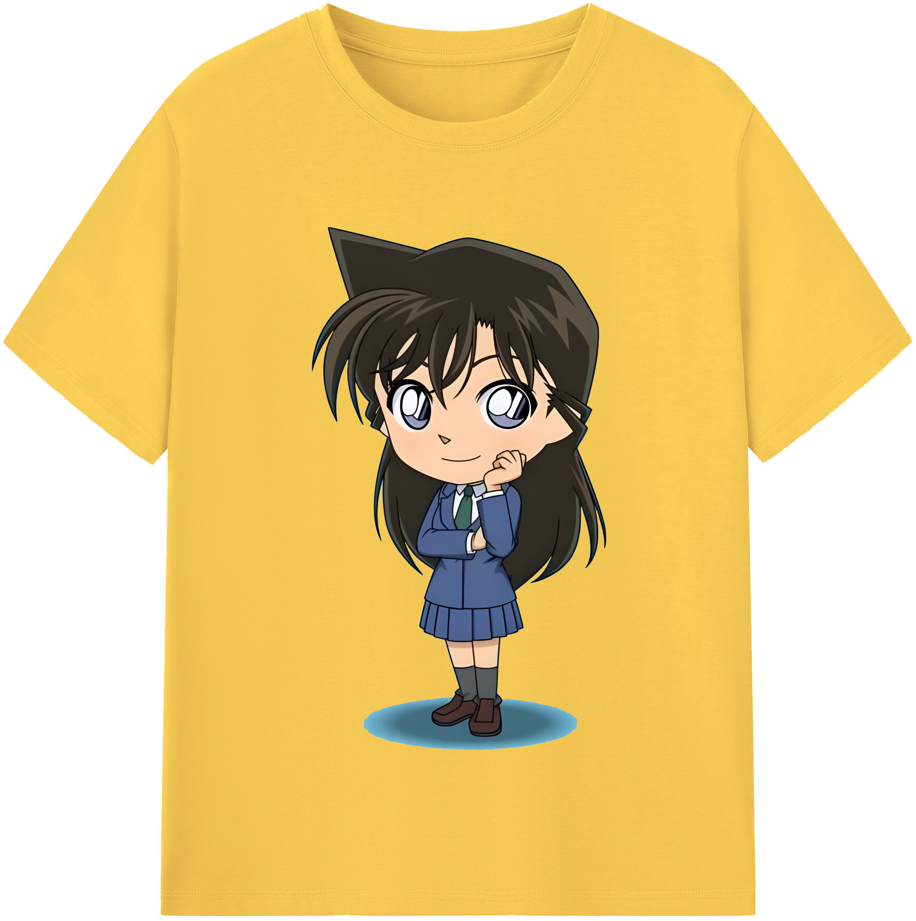 （画像用） 名探偵コナン 毛利 蘭 もうり らん、モーリ ラン Detective Conan Rachel Moore 綿100％半袖Tシャツ（フロントプリント）