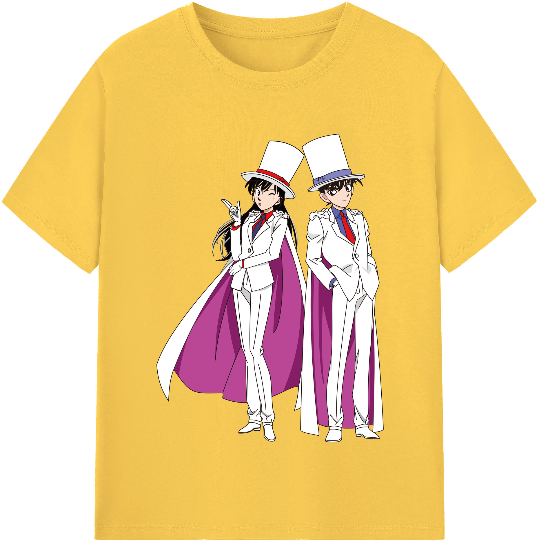 （画像用） 名探偵コナン くろば かいと Detective Conan Kuroba Kaito 綿100％半袖Tシャツ（フロントプリント）