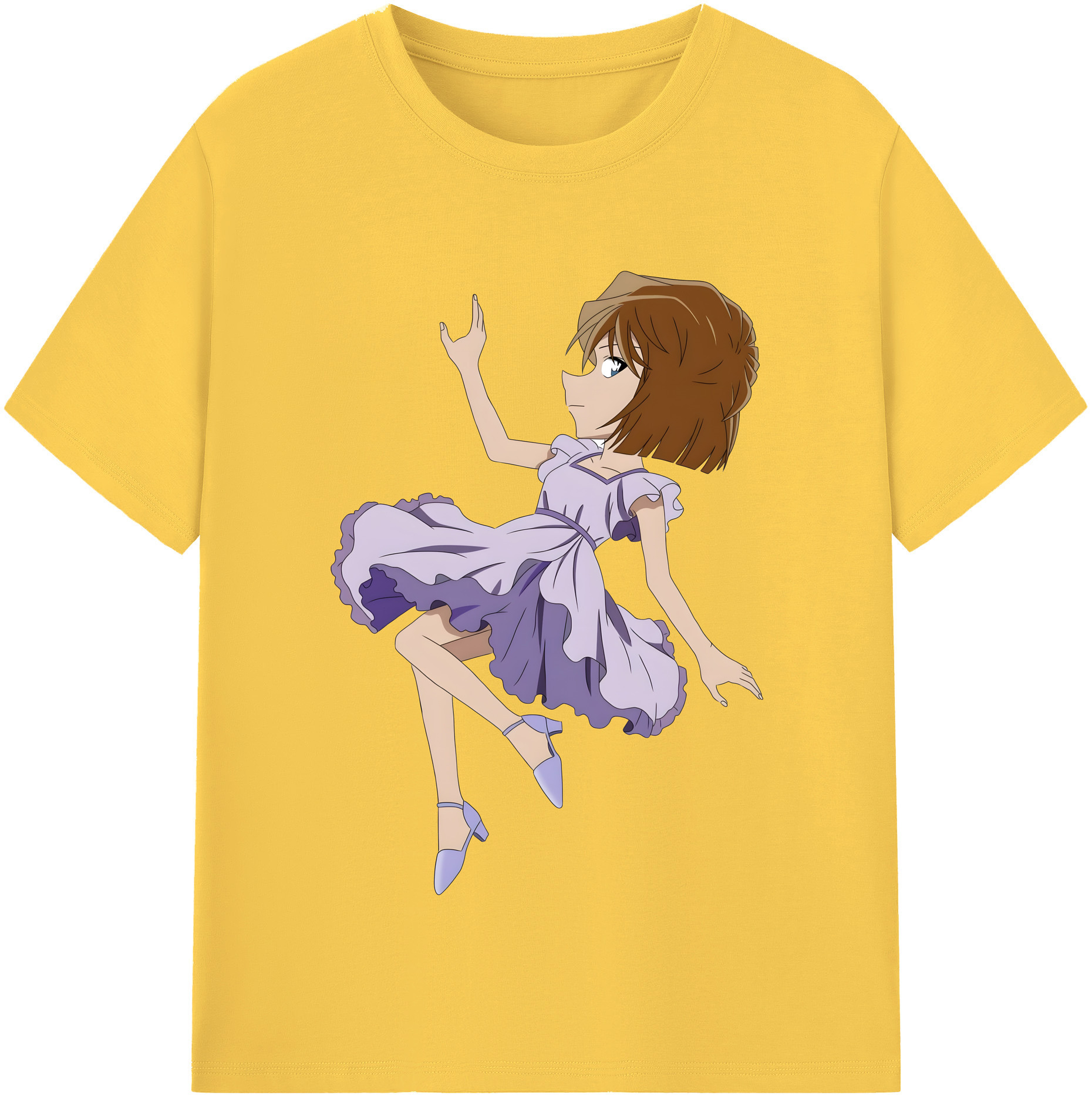 （画像用） 名探偵コナン 灰原 哀 はいばら あい Detective Conan Anita Hailey、Vi Graythorn Haibara Ai 綿100％半袖Tシャツ（フロントプリント）