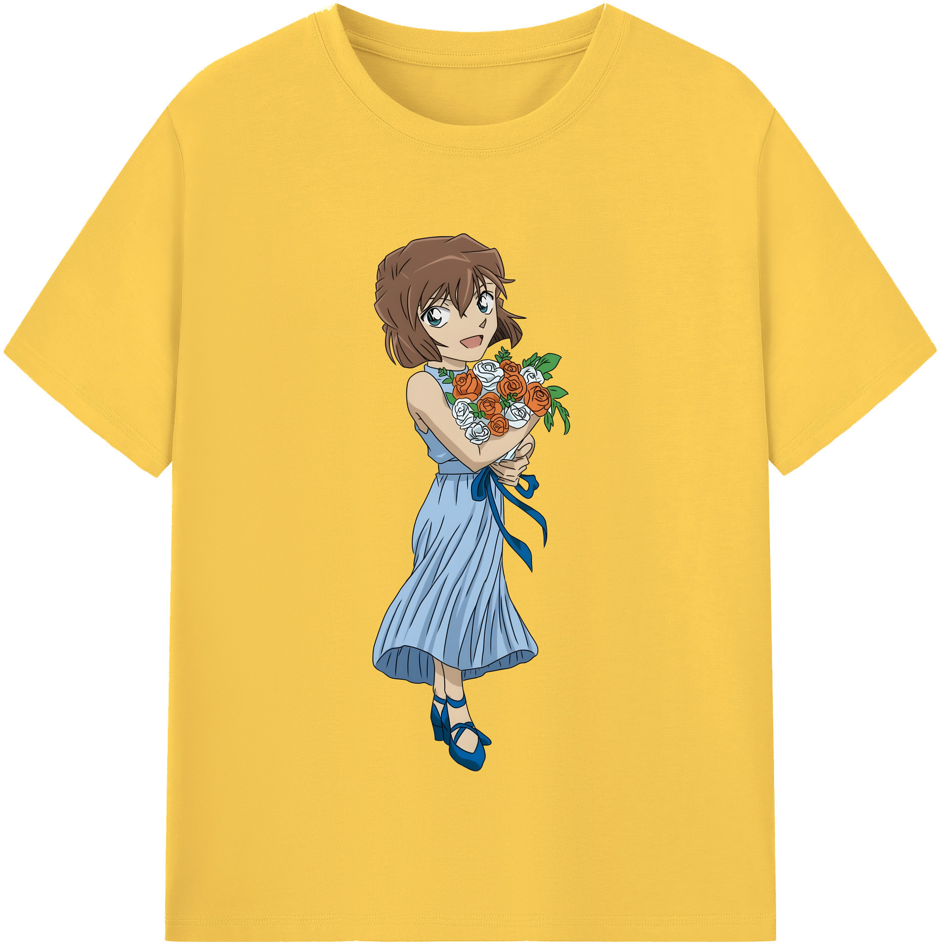 （画像用） 名探偵コナン 灰原 哀 はいばら あい Detective Conan Anita Hailey、Vi Graythorn Haibara Ai 綿100％半袖Tシャツ（フロントプリント）