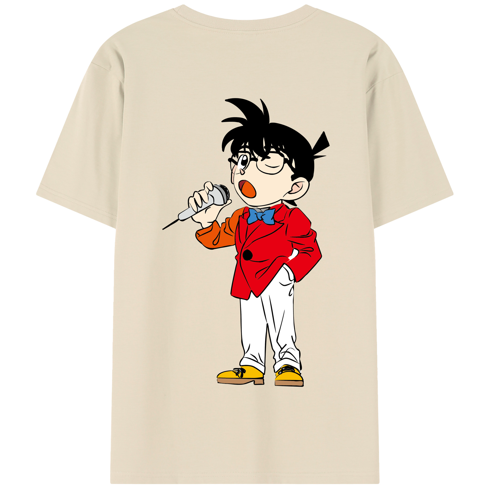 （画像用） 名探偵コナン 江戸川 コナン Detective Conan Conan Edogawa 綿100％半袖Tシャツ（背面プリント）