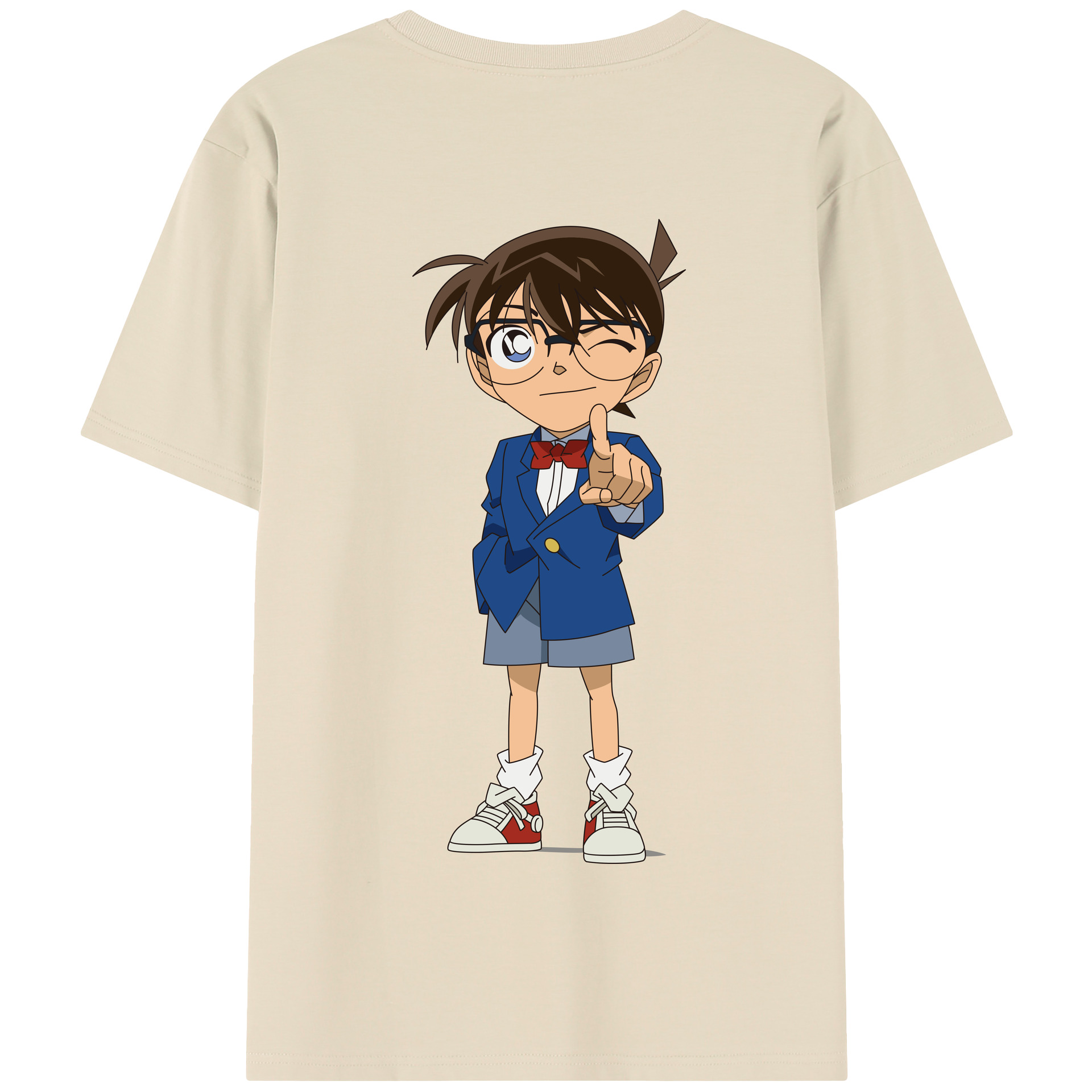 （画像用） 名探偵コナン 江戸川 コナン Detective Conan Conan Edogawa 綿100％半袖Tシャツ（背面プリント）