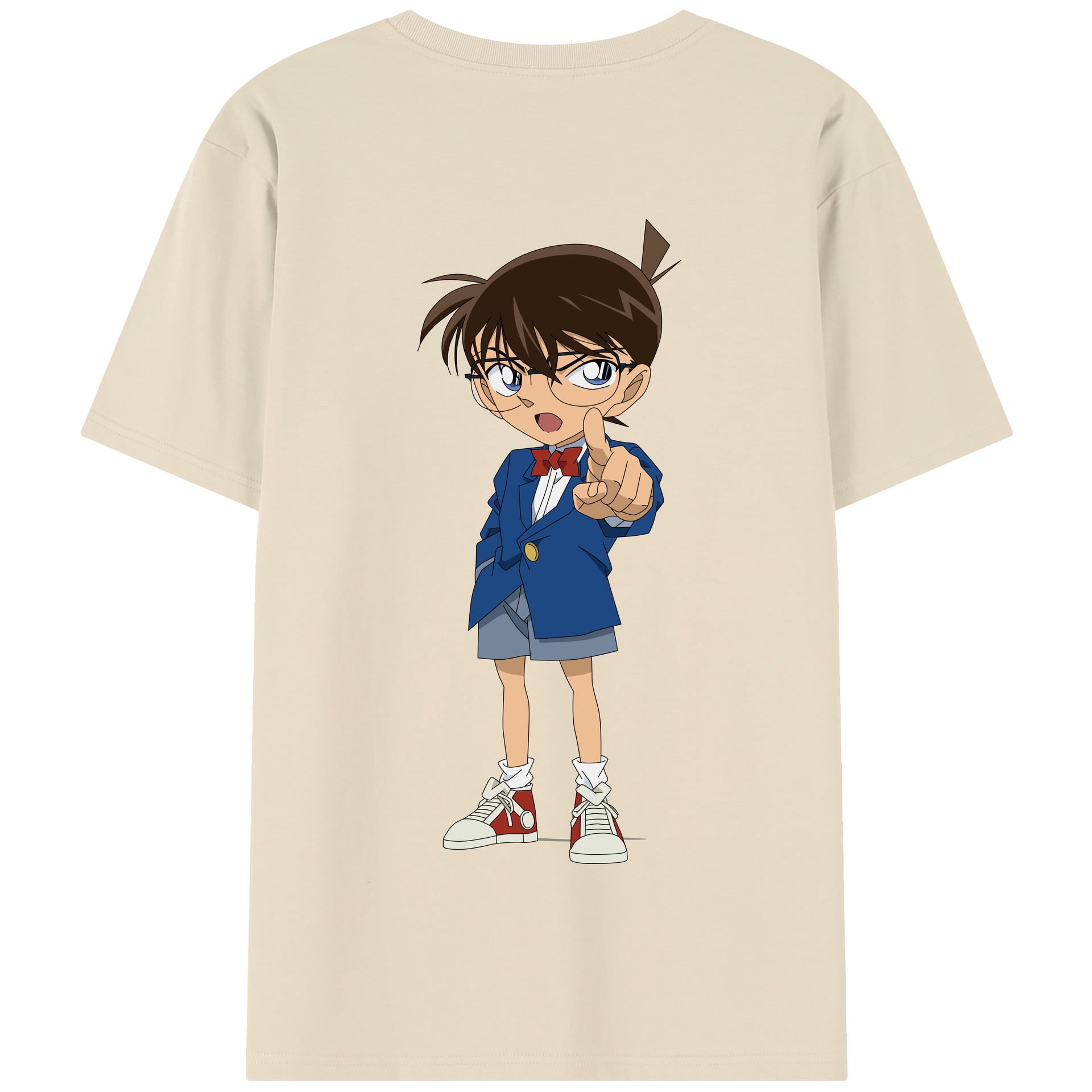 （画像用） 名探偵コナン 江戸川 コナン Detective Conan Conan Edogawa 綿100％半袖Tシャツ（背面プリント）