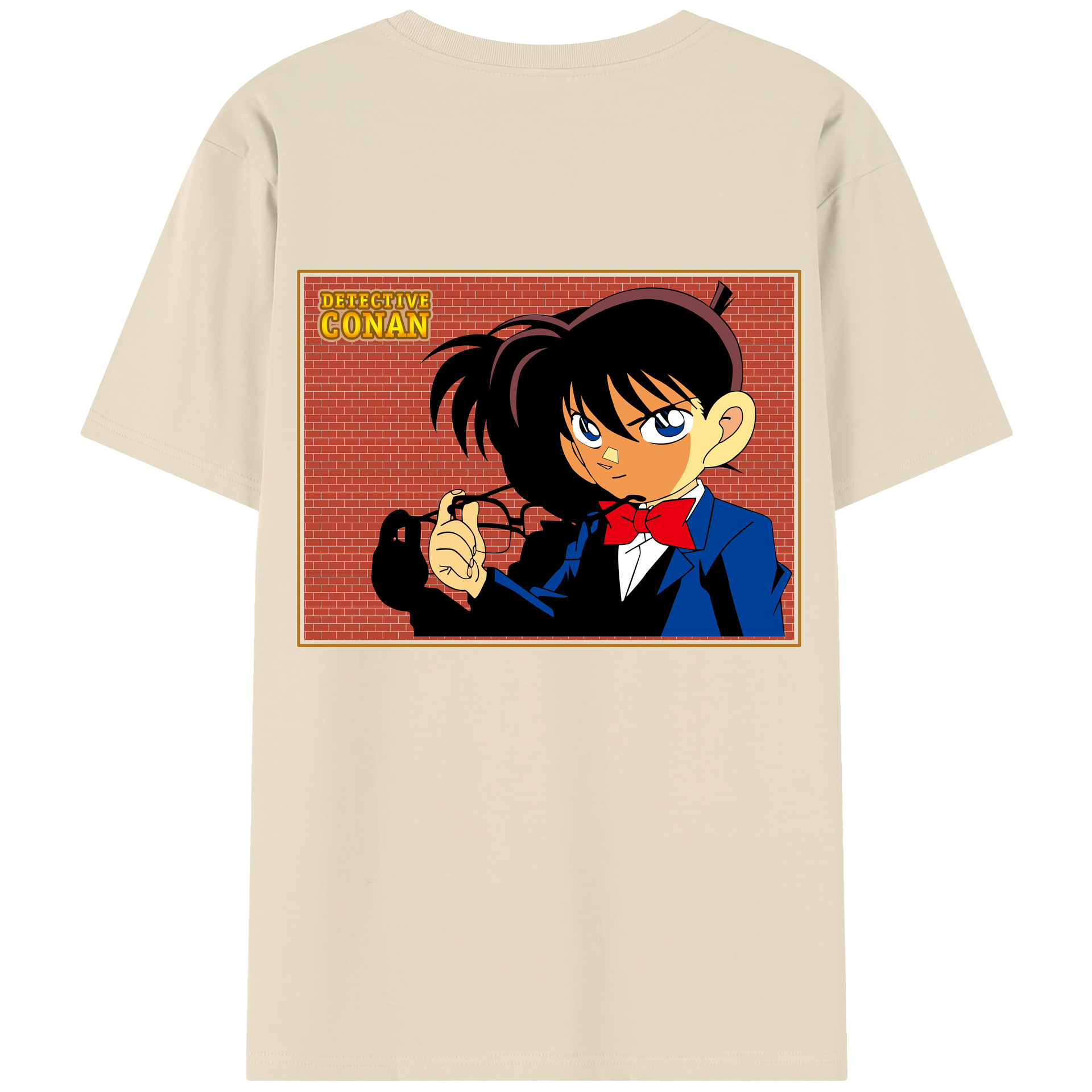 （画像用） 名探偵コナン 江戸川 コナン Detective Conan Conan Edogawa 綿100％半袖Tシャツ（背面プリント）