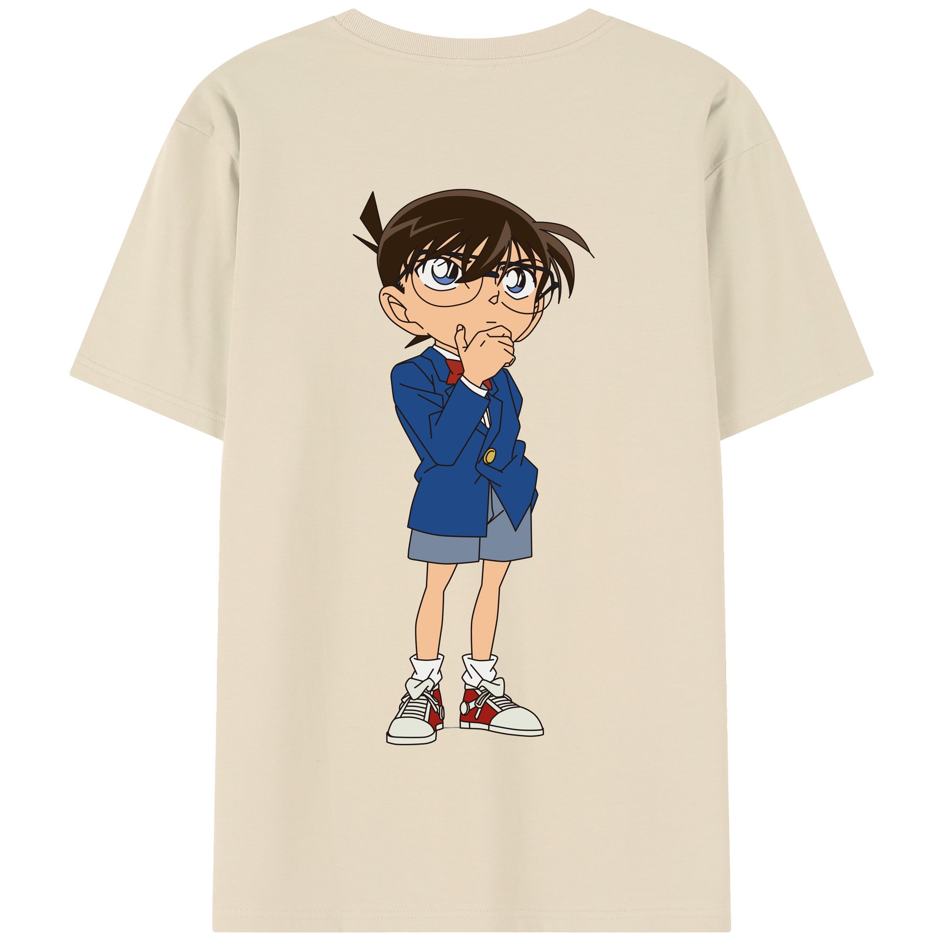 （画像用） 名探偵コナン 江戸川 コナン Detective Conan Conan Edogawa 綿100％半袖Tシャツ（背面プリント）