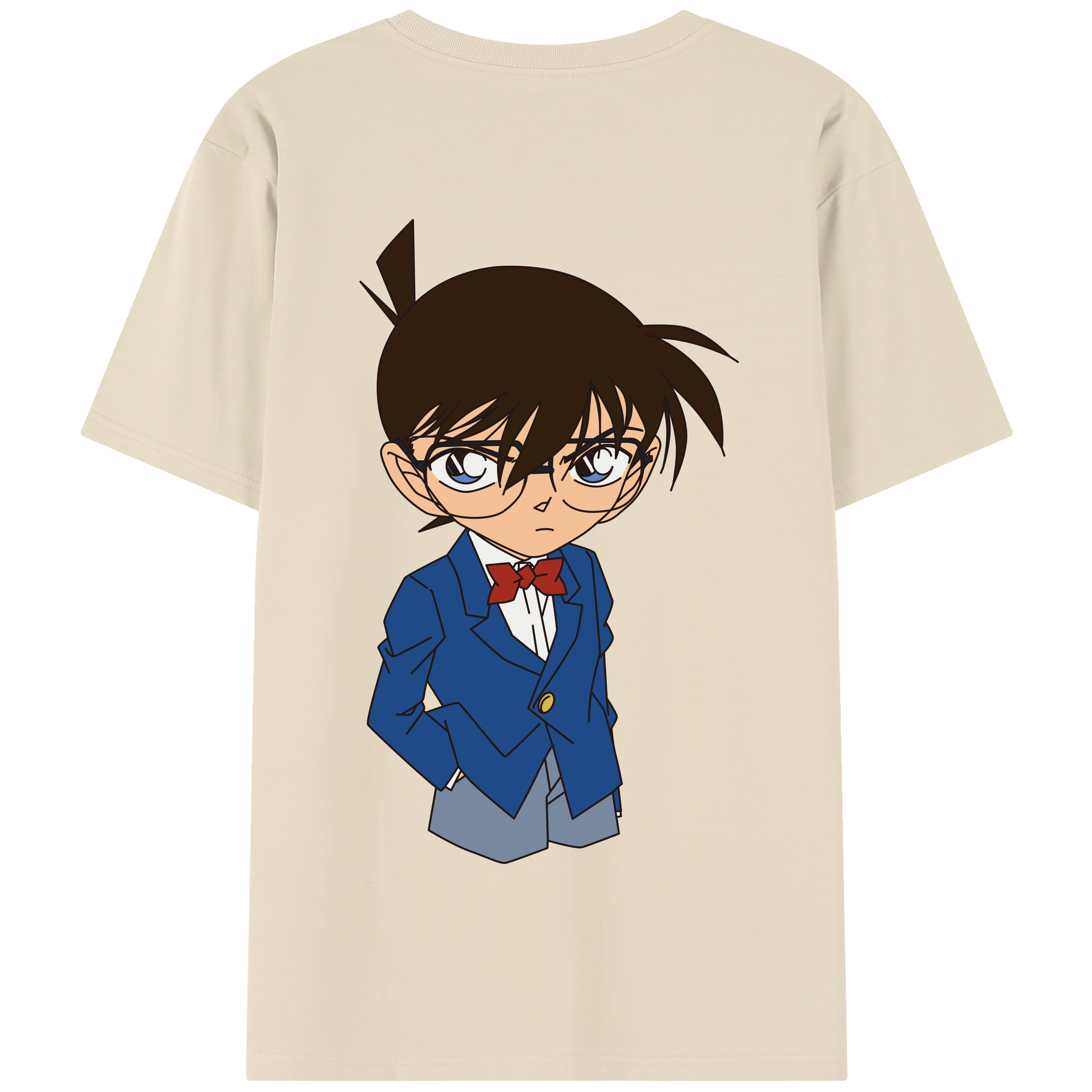 （画像用） 名探偵コナン 江戸川 コナン Detective Conan Conan Edogawa 綿100％半袖Tシャツ（背面プリント）