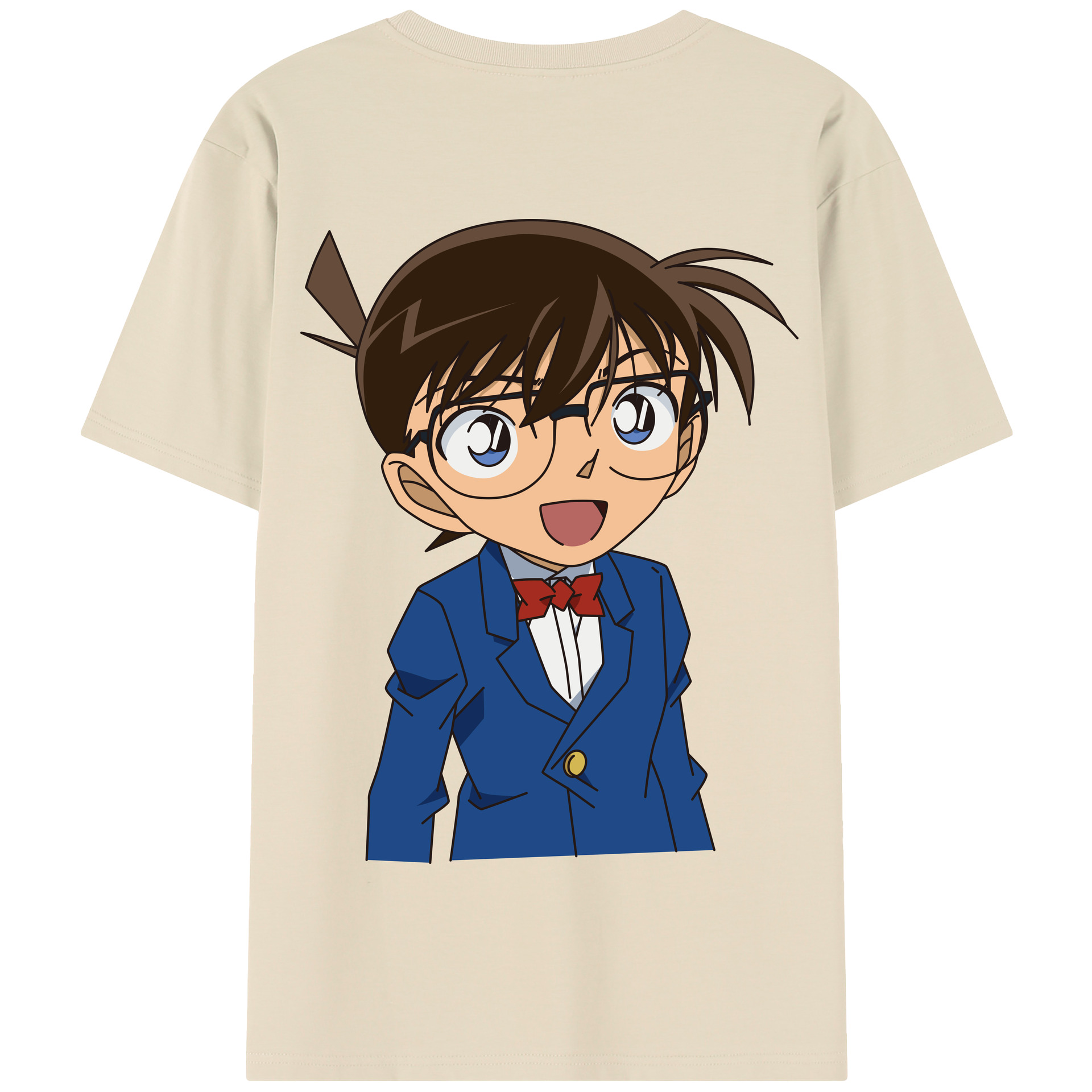 （画像用） 名探偵コナン 江戸川 コナン Detective Conan Conan Edogawa 綿100％半袖Tシャツ（背面プリント）