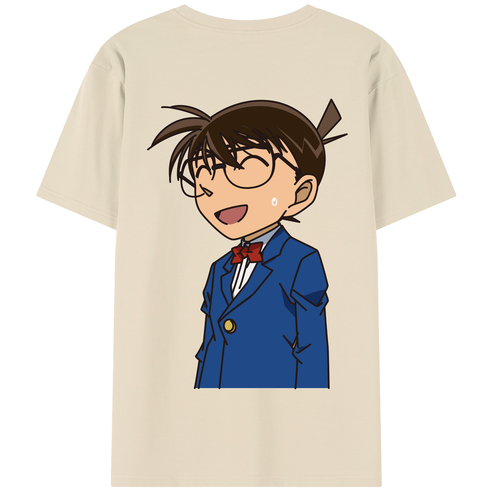 （画像用） 名探偵コナン 江戸川 コナン Detective Conan Conan Edogawa 綿100％半袖Tシャツ（背面プリント）