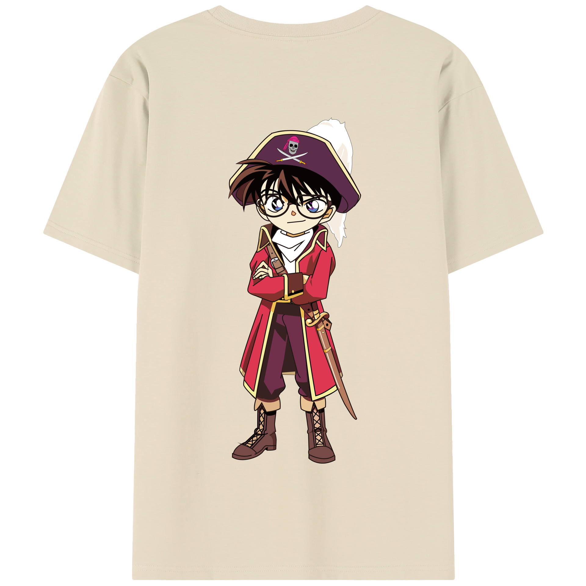 （画像用） 名探偵コナン 江戸川 コナン Detective Conan Conan Edogawa 綿100％半袖Tシャツ（背面プリント）