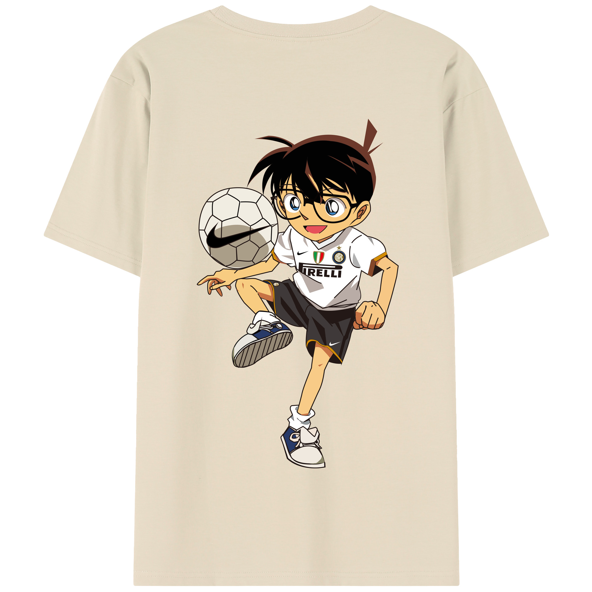 （画像用） 名探偵コナン 江戸川 コナン Detective Conan Conan Edogawa 綿100％半袖Tシャツ（背面プリント）
