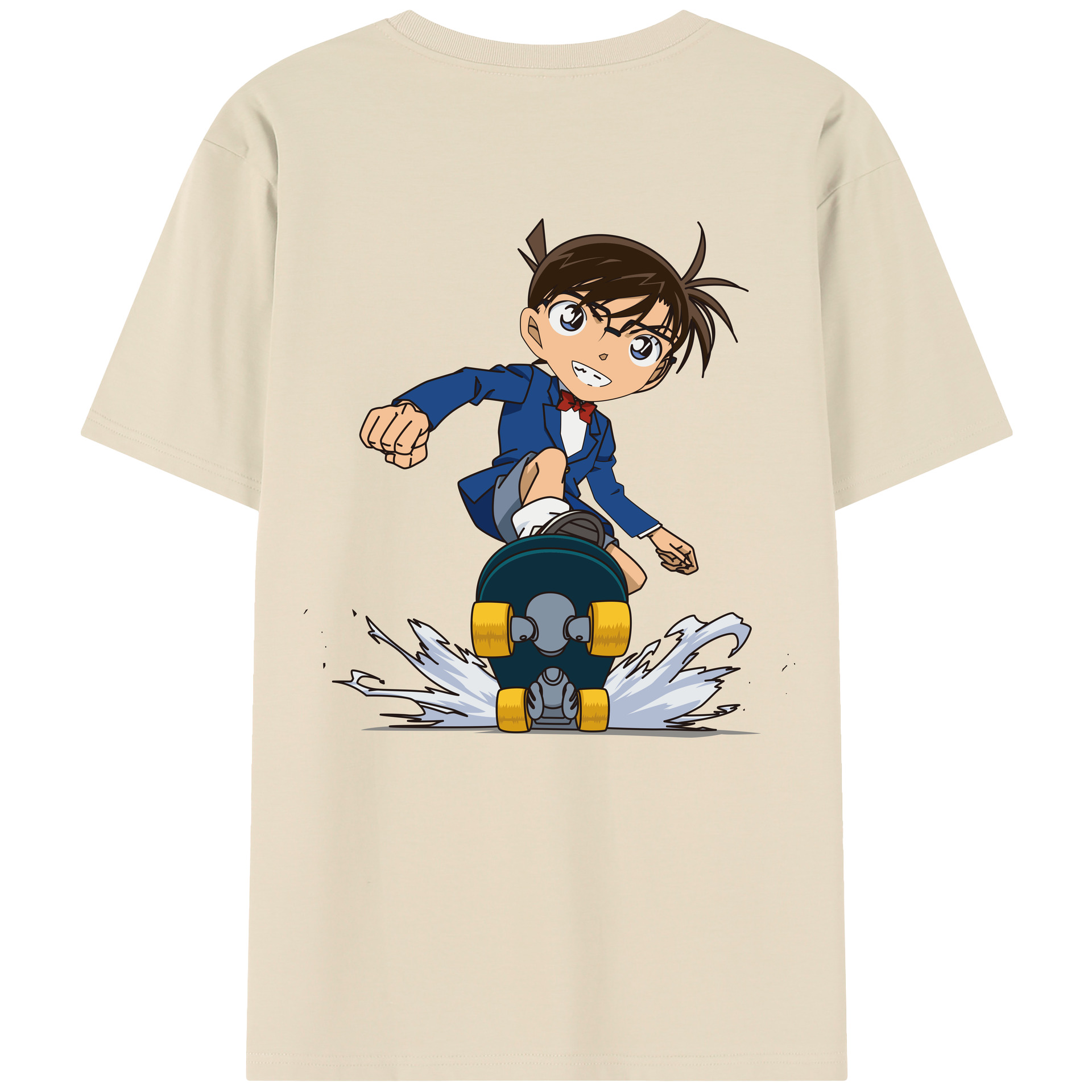 （画像用） 名探偵コナン 江戸川 コナン Detective Conan Conan Edogawa 綿100％半袖Tシャツ（背面プリント）