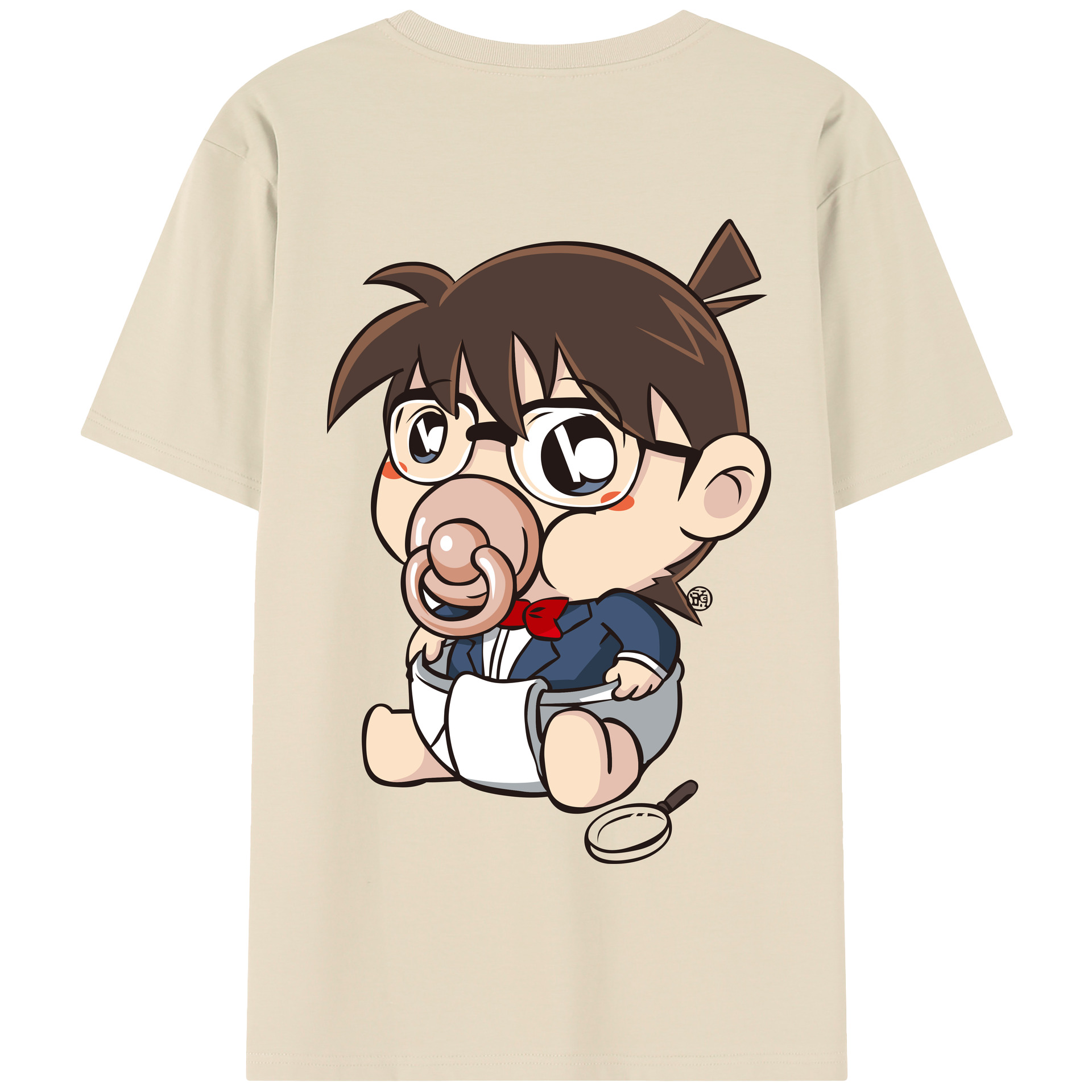 （画像用） 名探偵コナン 江戸川 コナン Detective Conan Conan Edogawa 綿100％半袖Tシャツ（背面プリント）