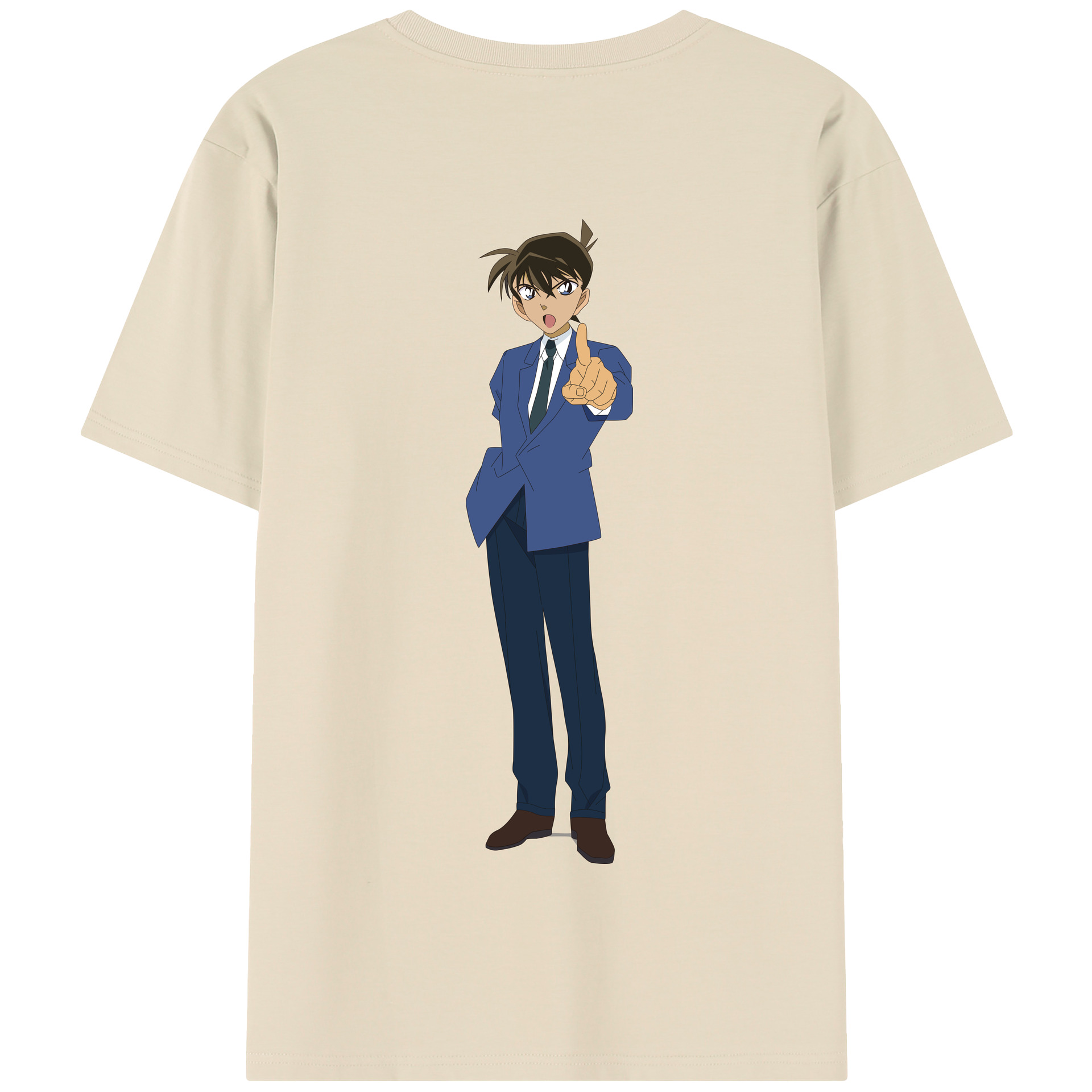 （画像用） 名探偵コナン 江戸川 コナン Detective Conan Conan Edogawa 綿100％半袖Tシャツ（背面プリント）