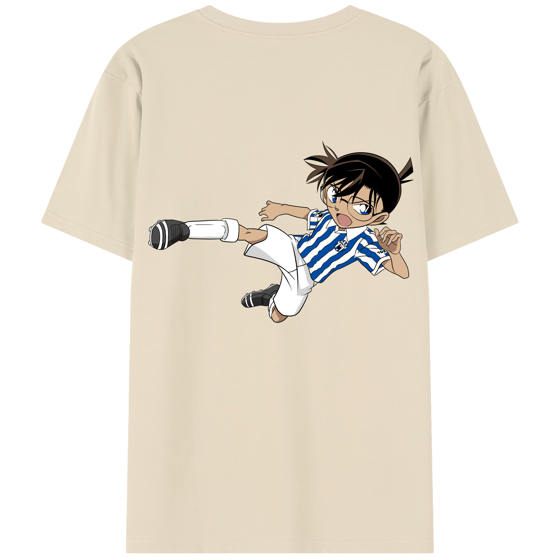 （画像用） 名探偵コナン 江戸川 コナン Detective Conan Conan Edogawa 綿100％半袖Tシャツ（背面プリント）