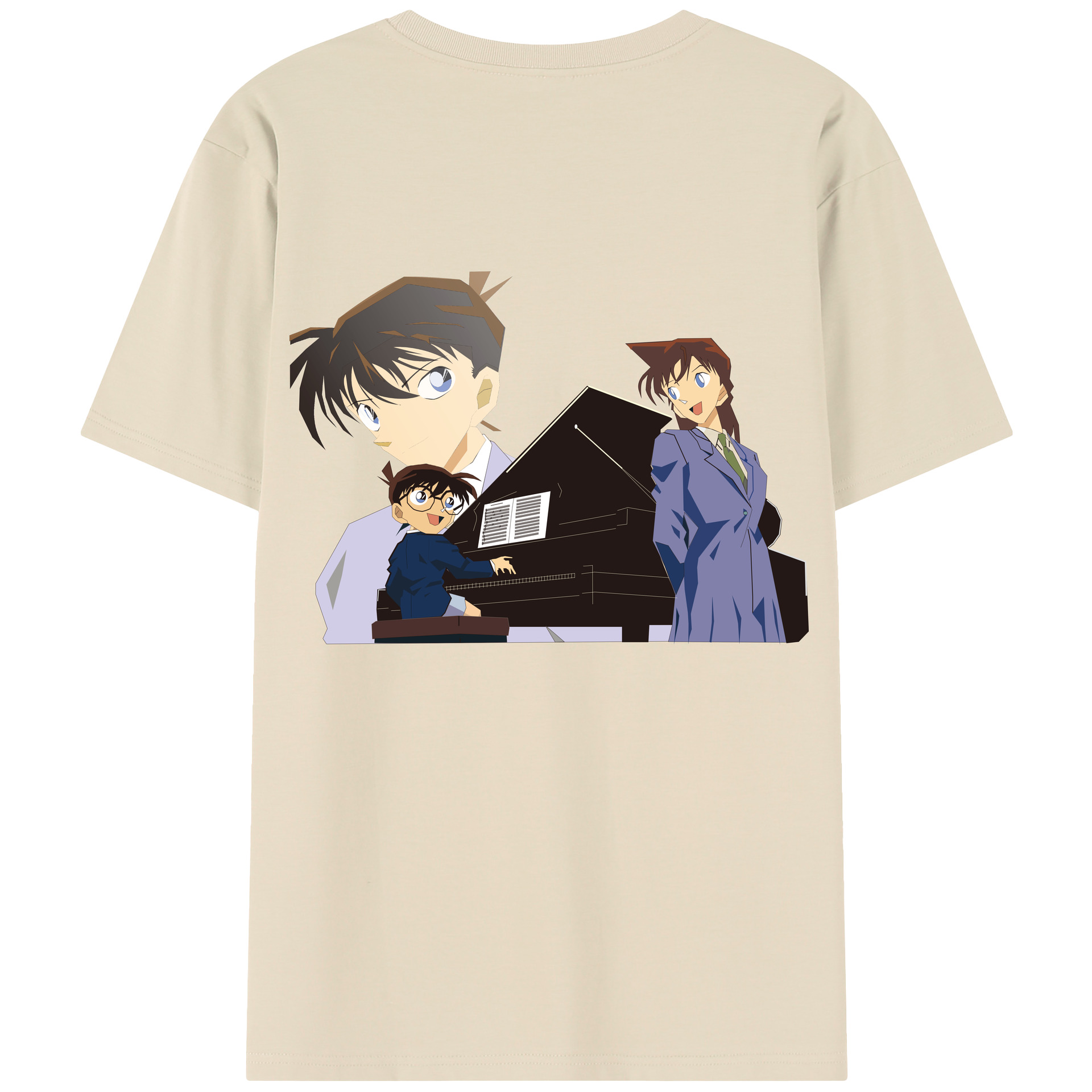 （画像用） 名探偵コナン 毛利 蘭 もうり らん、モーリ ラン Detective Conan Rachel Moore 綿100％半袖Tシャツ（背面プリント）