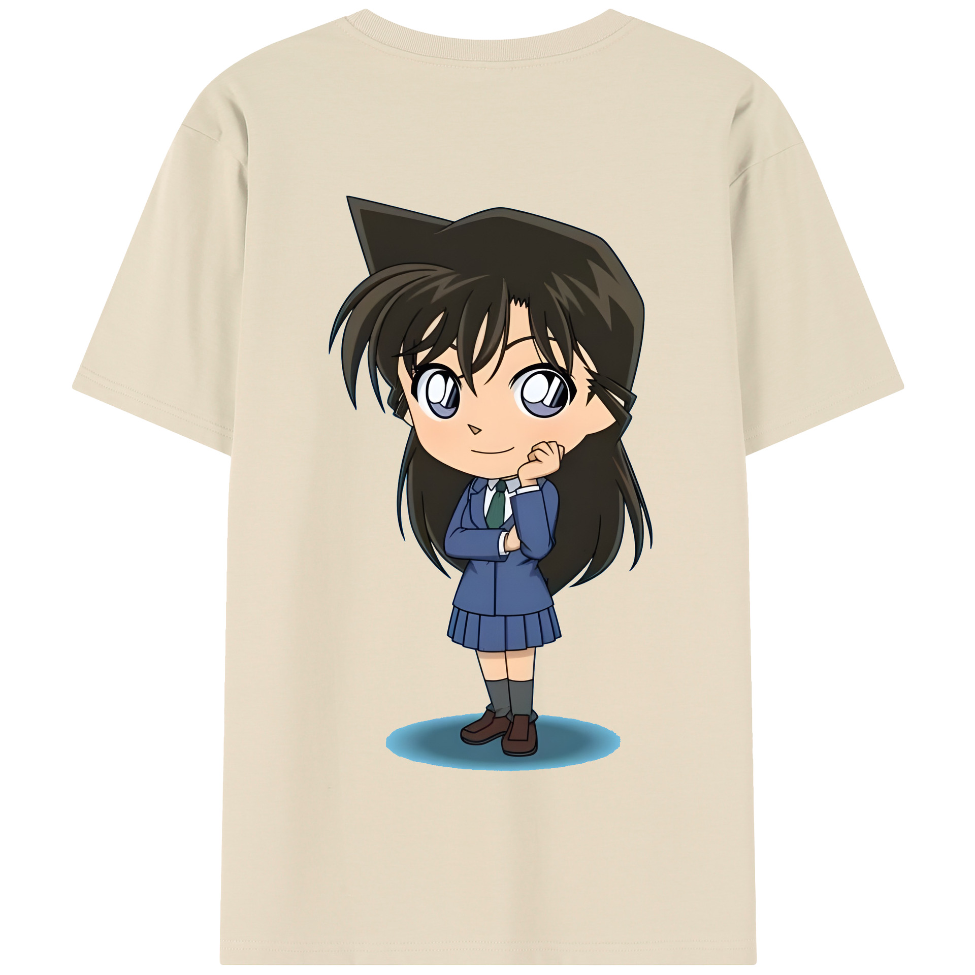 （画像用） 名探偵コナン 毛利 蘭 もうり らん、モーリ ラン Detective Conan Rachel Moore 綿100％半袖Tシャツ（背面プリント）