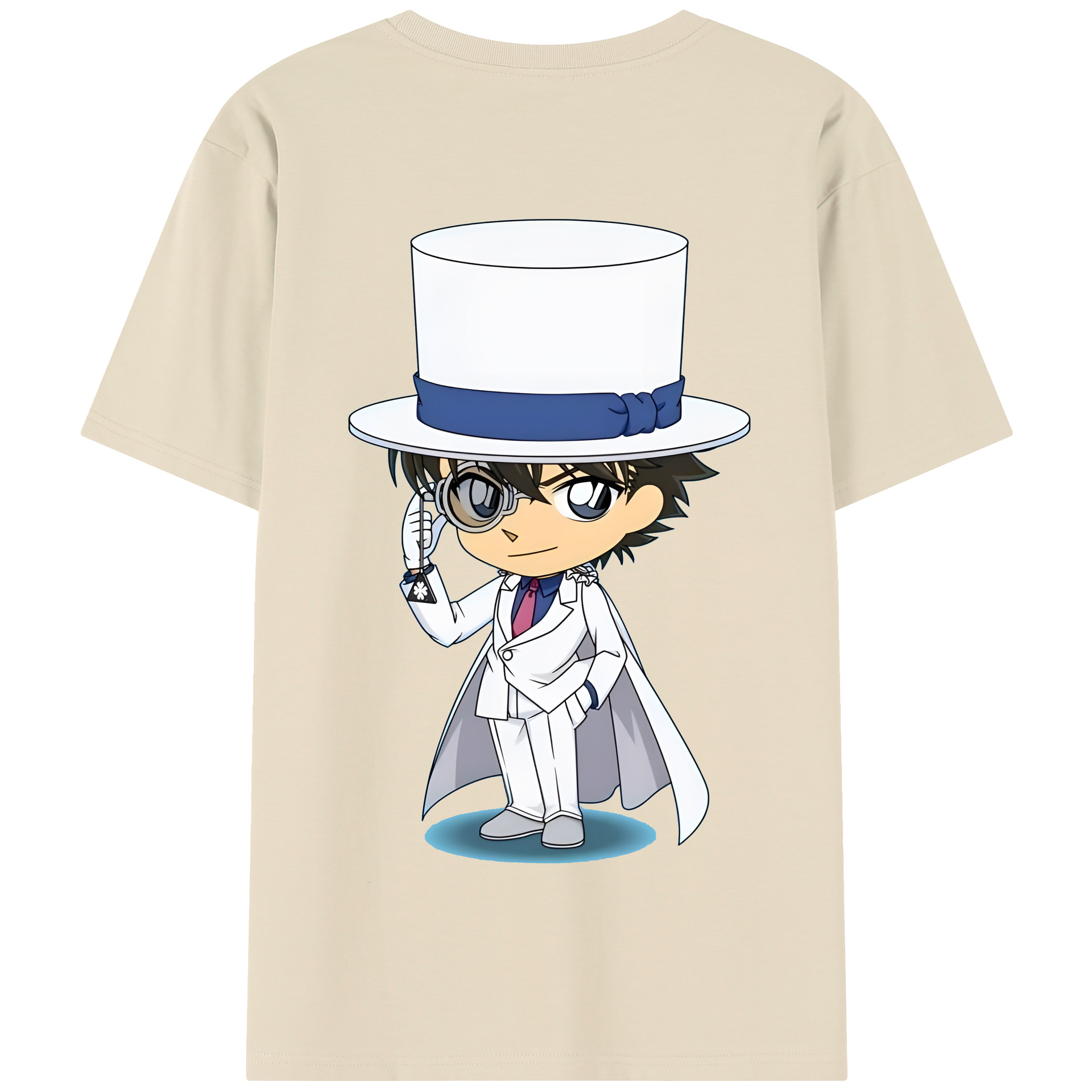 （画像用） 名探偵コナン くろば かいと Detective Conan Kuroba Kaito 綿100％半袖Tシャツ（背面プリント）