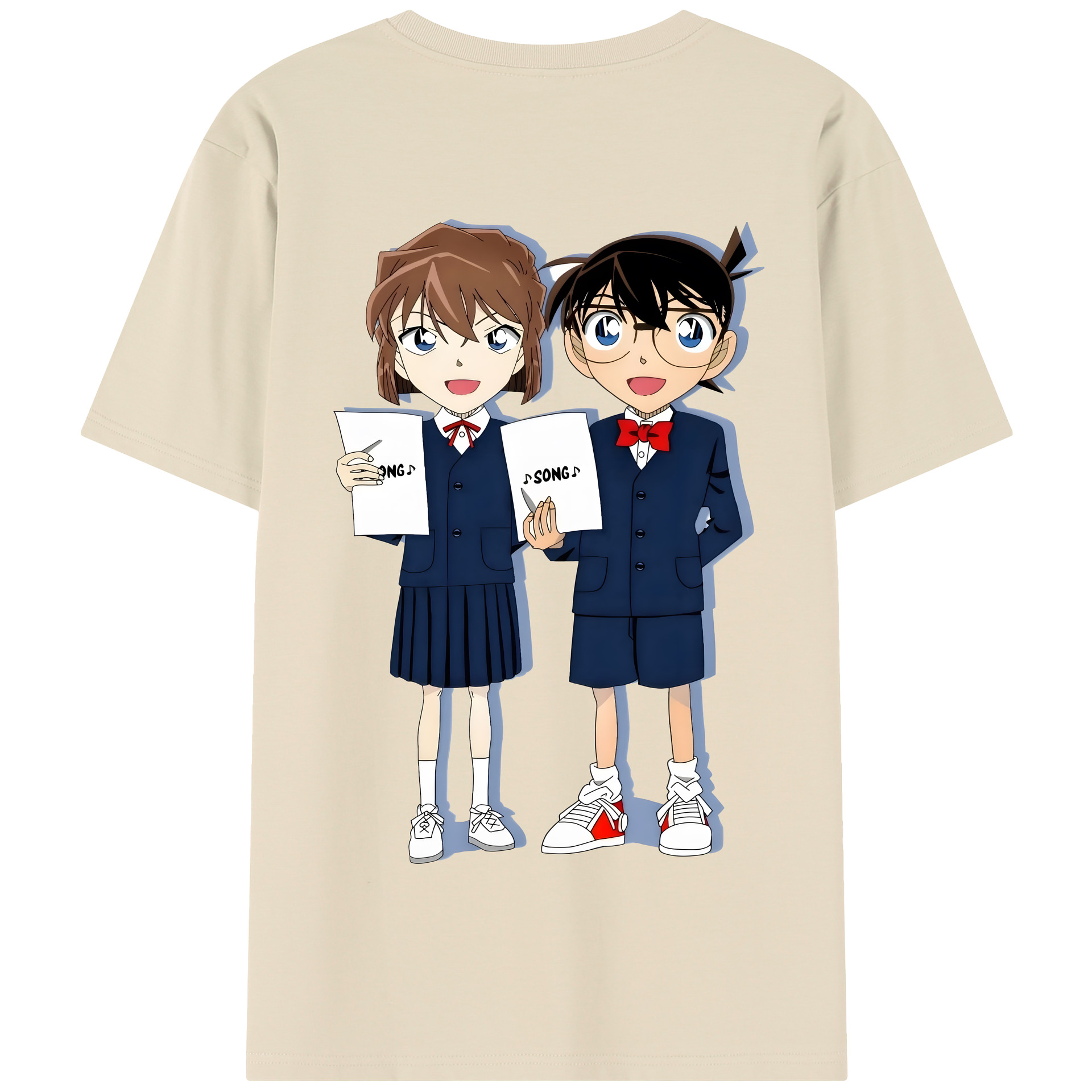 （画像用） 名探偵コナン 灰原 哀 はいばら あい Detective Conan Anita Hailey、Vi Graythorn Haibara Ai 綿100％半袖Tシャツ（背面プリント）