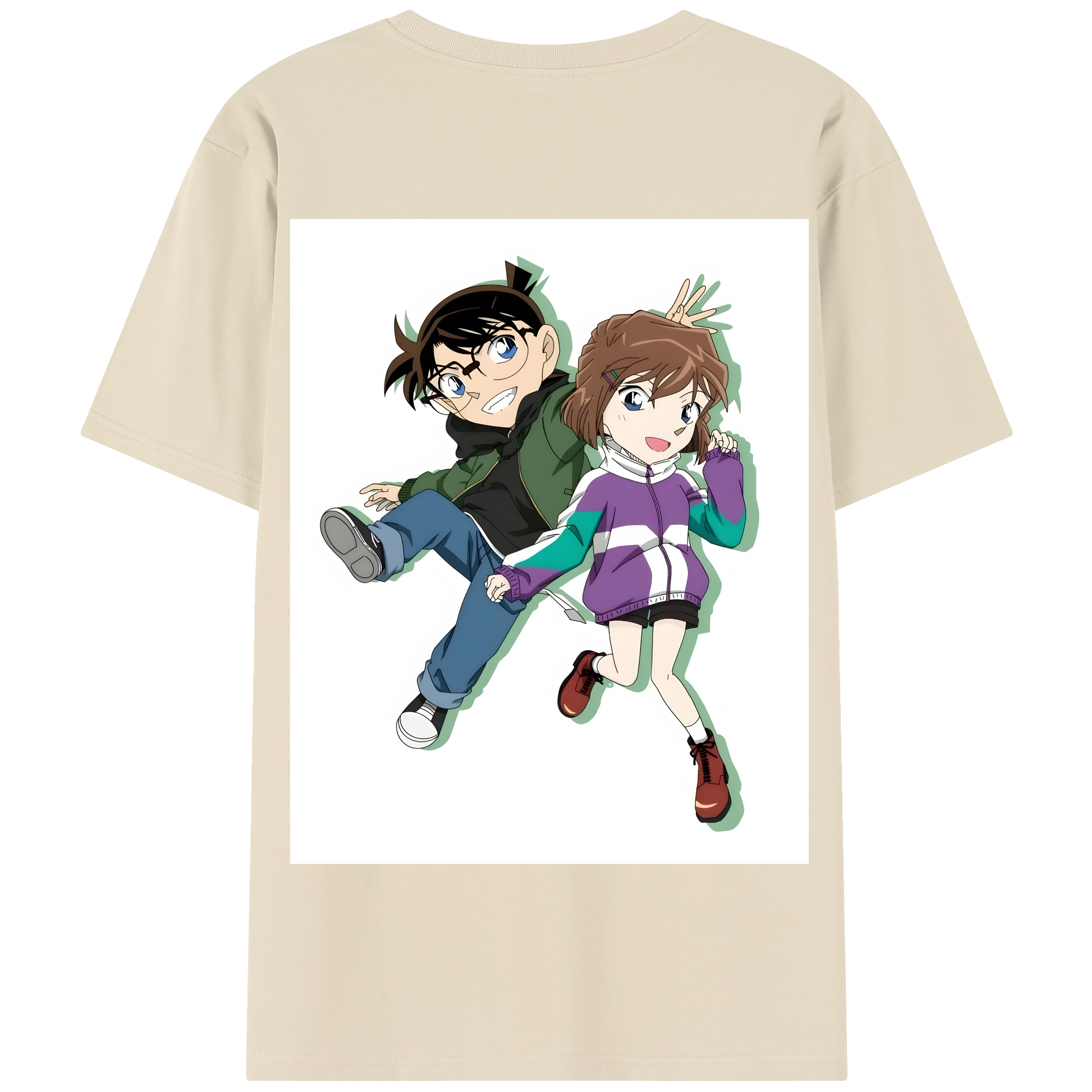 （画像用） 名探偵コナン 灰原 哀 はいばら あい Detective Conan Anita Hailey、Vi Graythorn Haibara Ai 綿100％半袖Tシャツ（背面プリント）