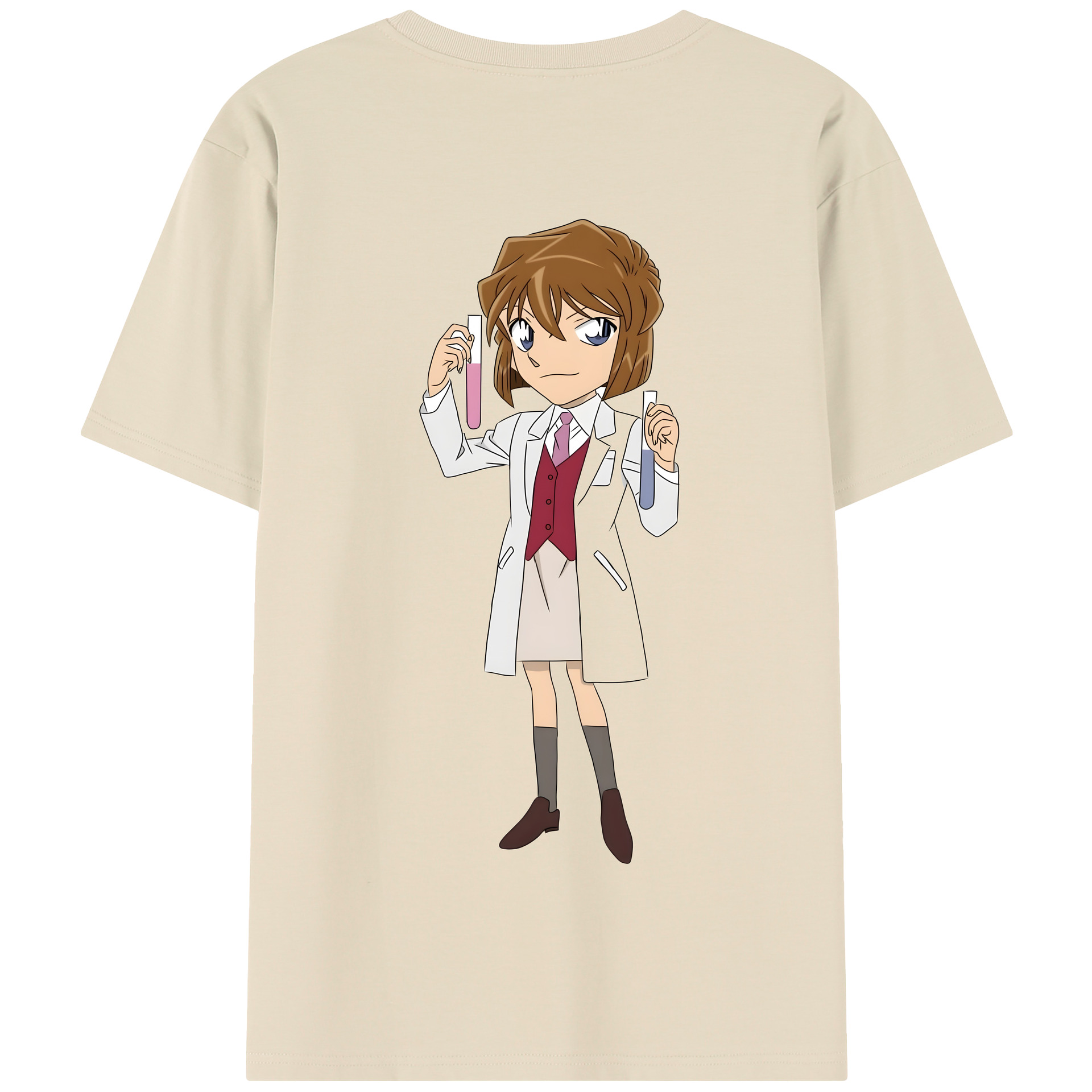 （画像用） 名探偵コナン 灰原 哀 はいばら あい Detective Conan Anita Hailey、Vi Graythorn Haibara Ai 綿100％半袖Tシャツ（背面プリント）