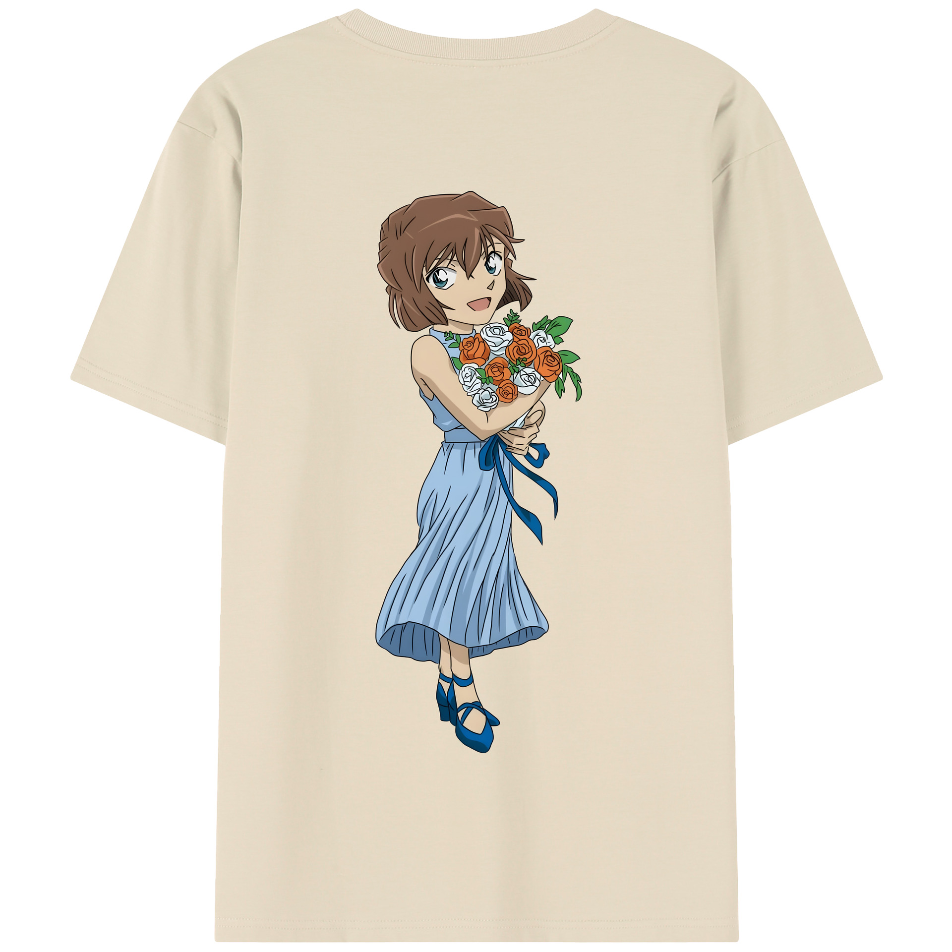 （画像用） 名探偵コナン 灰原 哀 はいばら あい Detective Conan Anita Hailey、Vi Graythorn Haibara Ai 綿100％半袖Tシャツ（背面プリント）