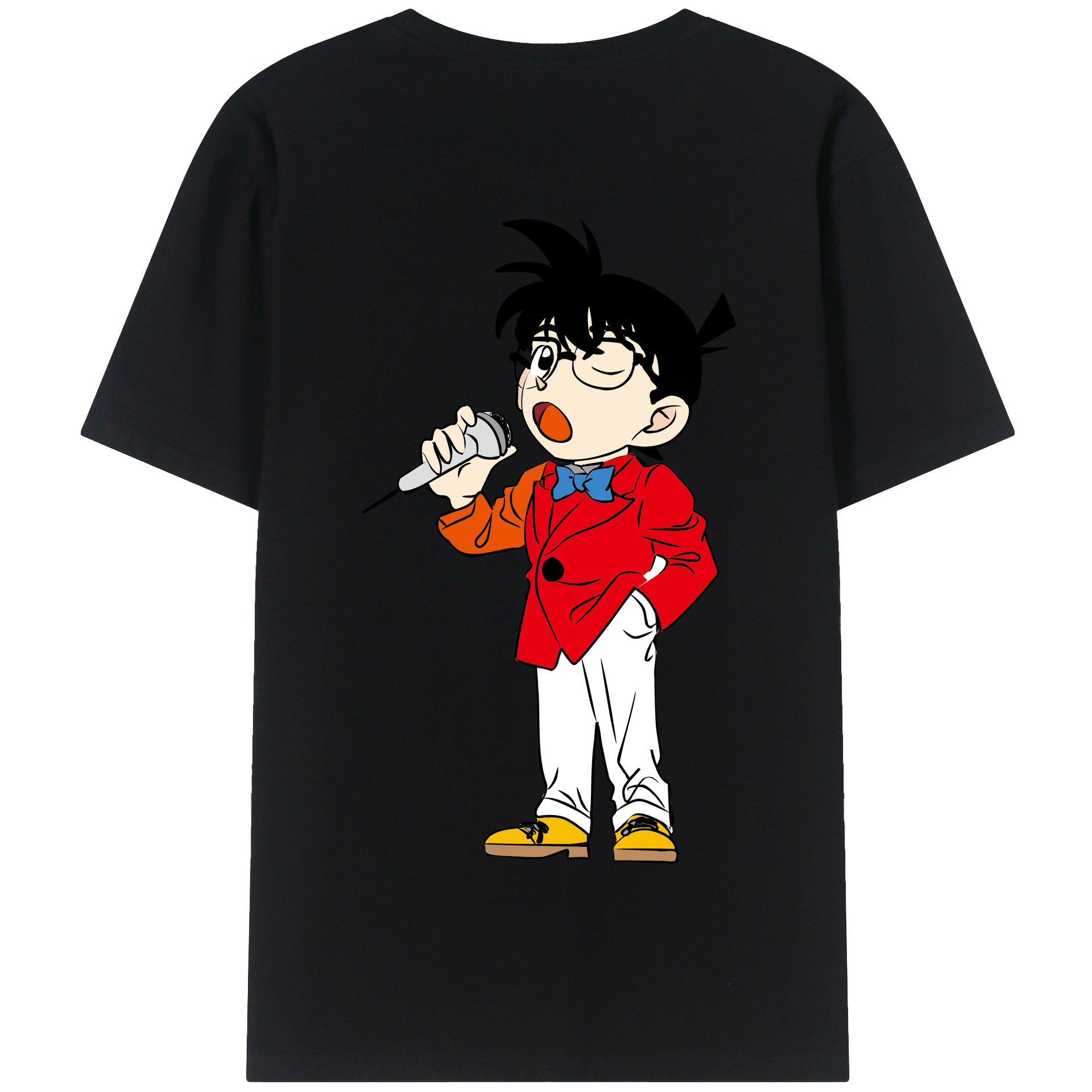 （画像用） 名探偵コナン 江戸川 コナン Detective Conan Conan Edogawa 綿100％半袖Tシャツ（背面プリント）