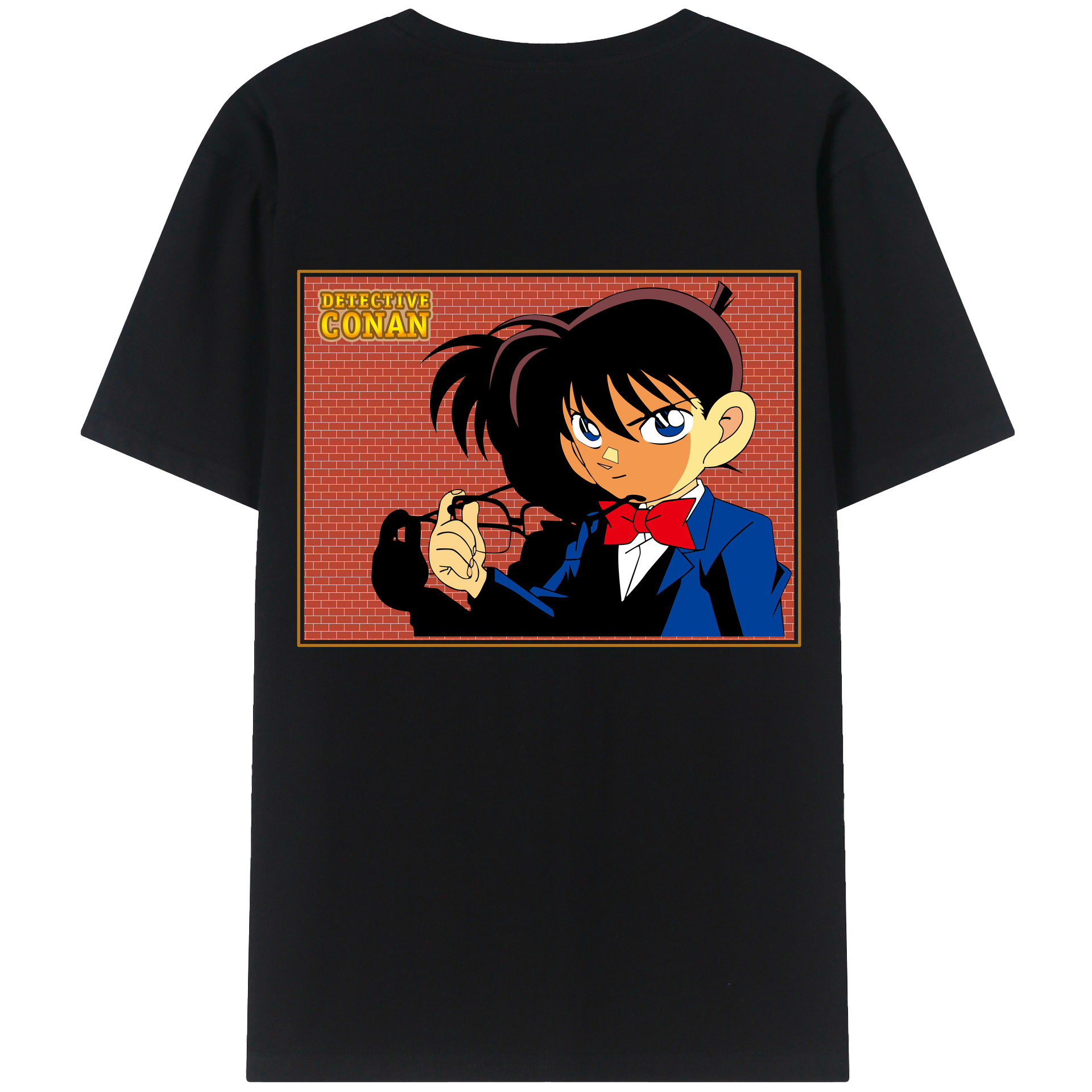 （画像用） 名探偵コナン 江戸川 コナン Detective Conan Conan Edogawa 綿100％半袖Tシャツ（背面プリント）