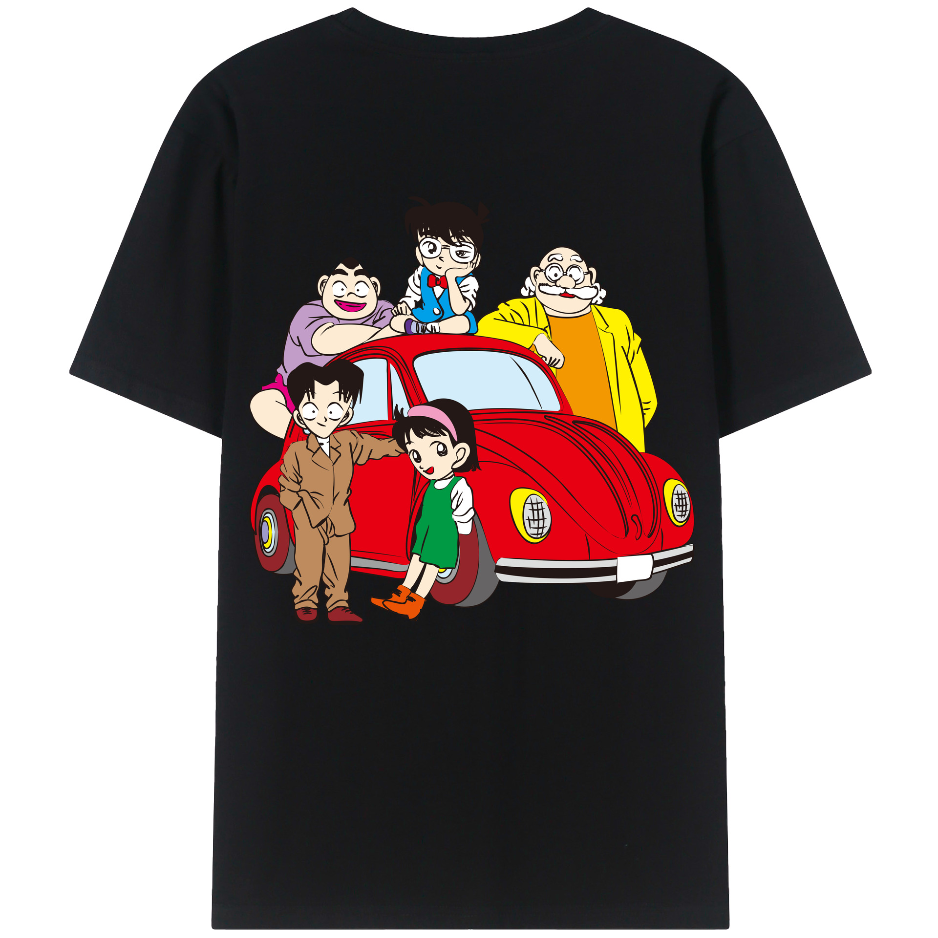 （画像用） 名探偵コナン Detective Conan 綿100％半袖Tシャツ（背面プリント）