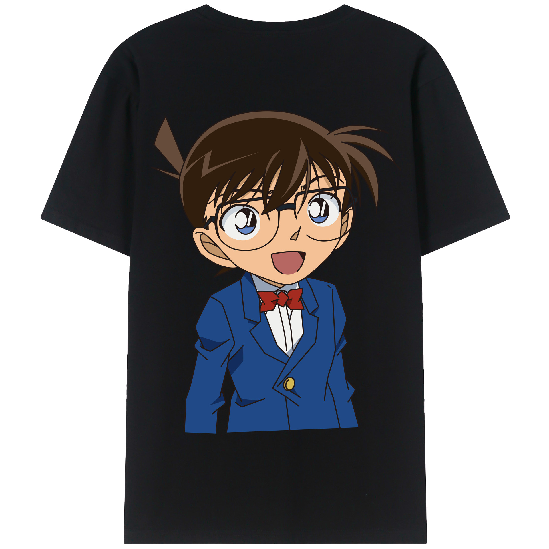 （画像用） 名探偵コナン 江戸川 コナン Detective Conan Conan Edogawa 綿100％半袖Tシャツ（背面プリント）