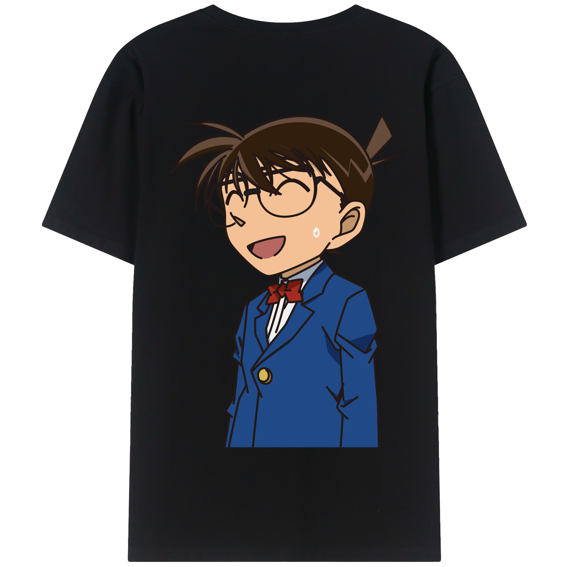 （画像用） 名探偵コナン 江戸川 コナン Detective Conan Conan Edogawa 綿100％半袖Tシャツ（背面プリント）