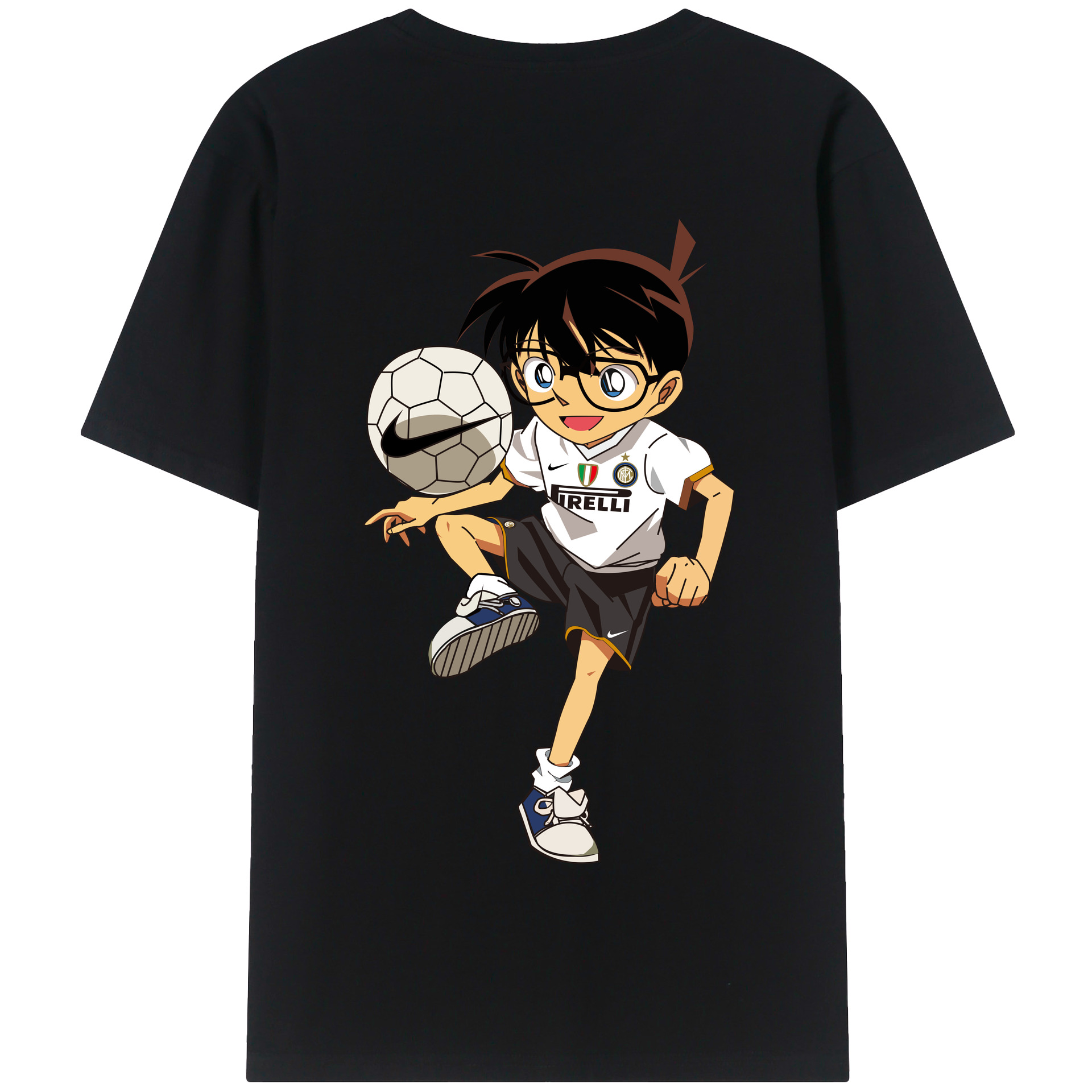 （画像用） 名探偵コナン 江戸川 コナン Detective Conan Conan Edogawa 綿100％半袖Tシャツ（背面プリント）