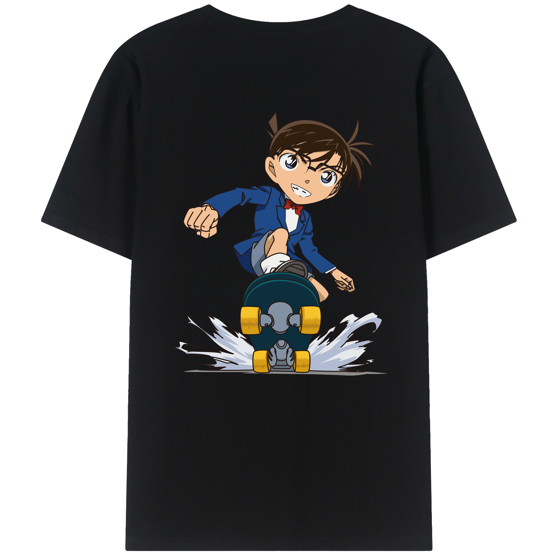 （画像用） 名探偵コナン 江戸川 コナン Detective Conan Conan Edogawa 綿100％半袖Tシャツ（背面プリント）