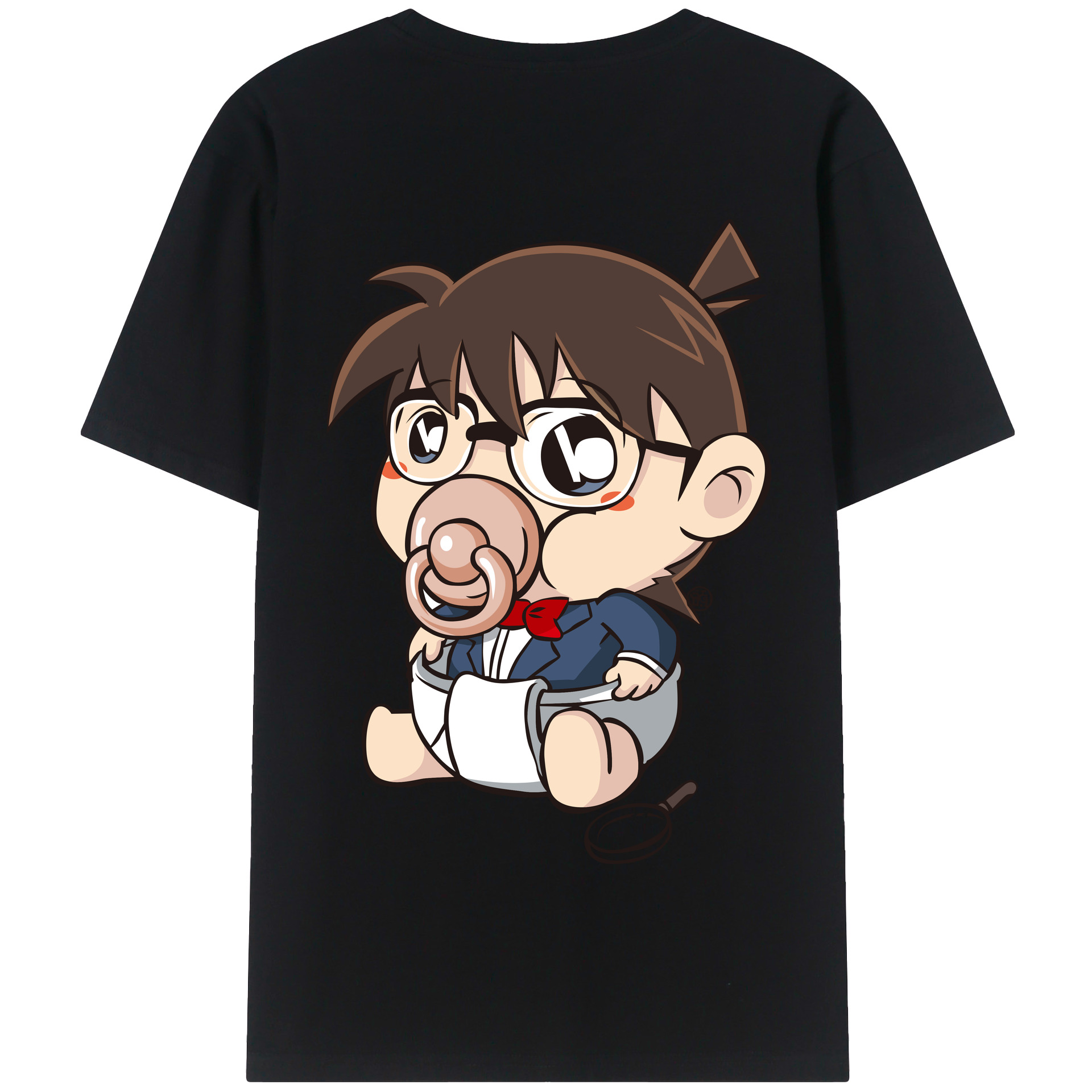 （画像用） 名探偵コナン 江戸川 コナン Detective Conan Conan Edogawa 綿100％半袖Tシャツ（背面プリント）
