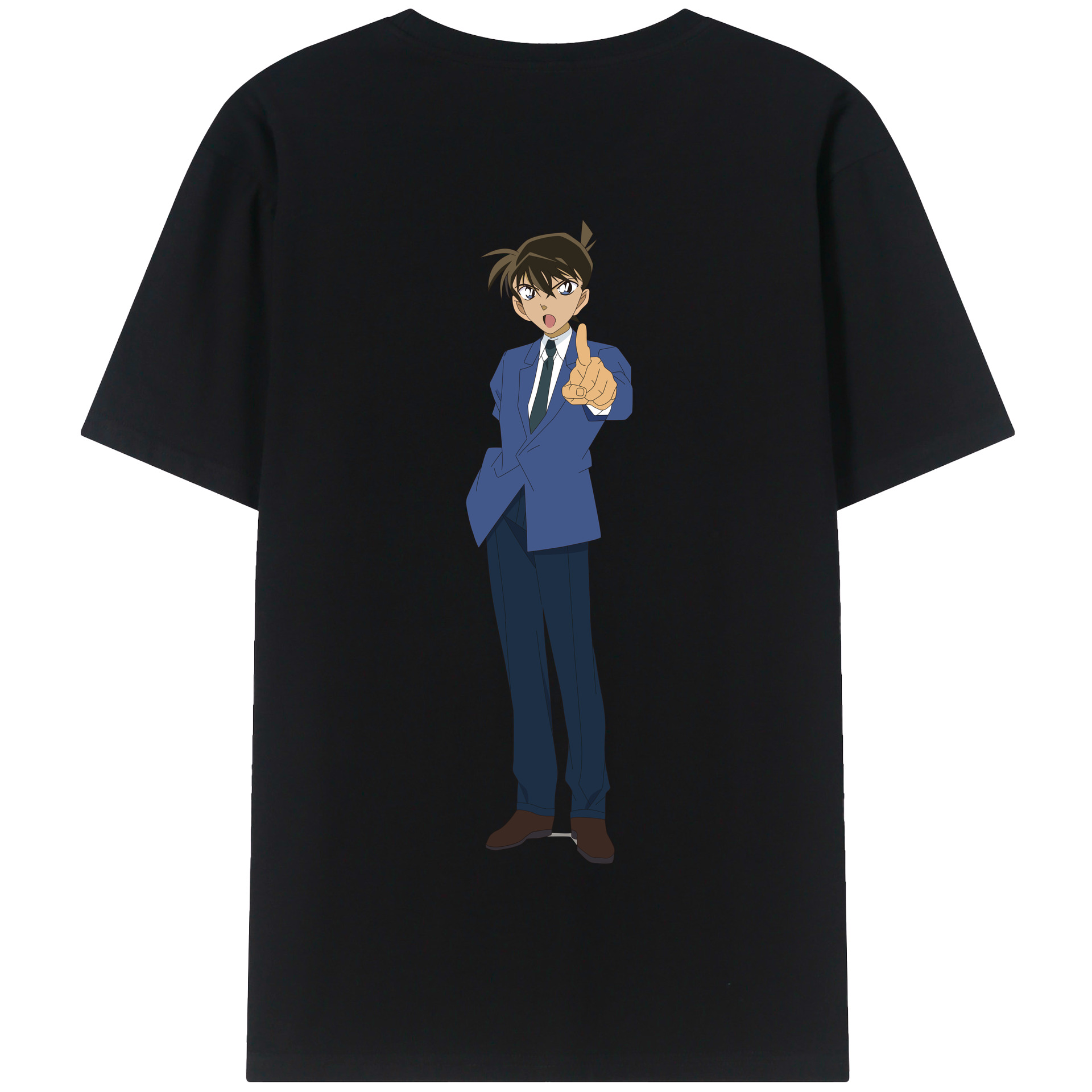 （画像用） 名探偵コナン 江戸川 コナン Detective Conan Conan Edogawa 綿100％半袖Tシャツ（背面プリント）