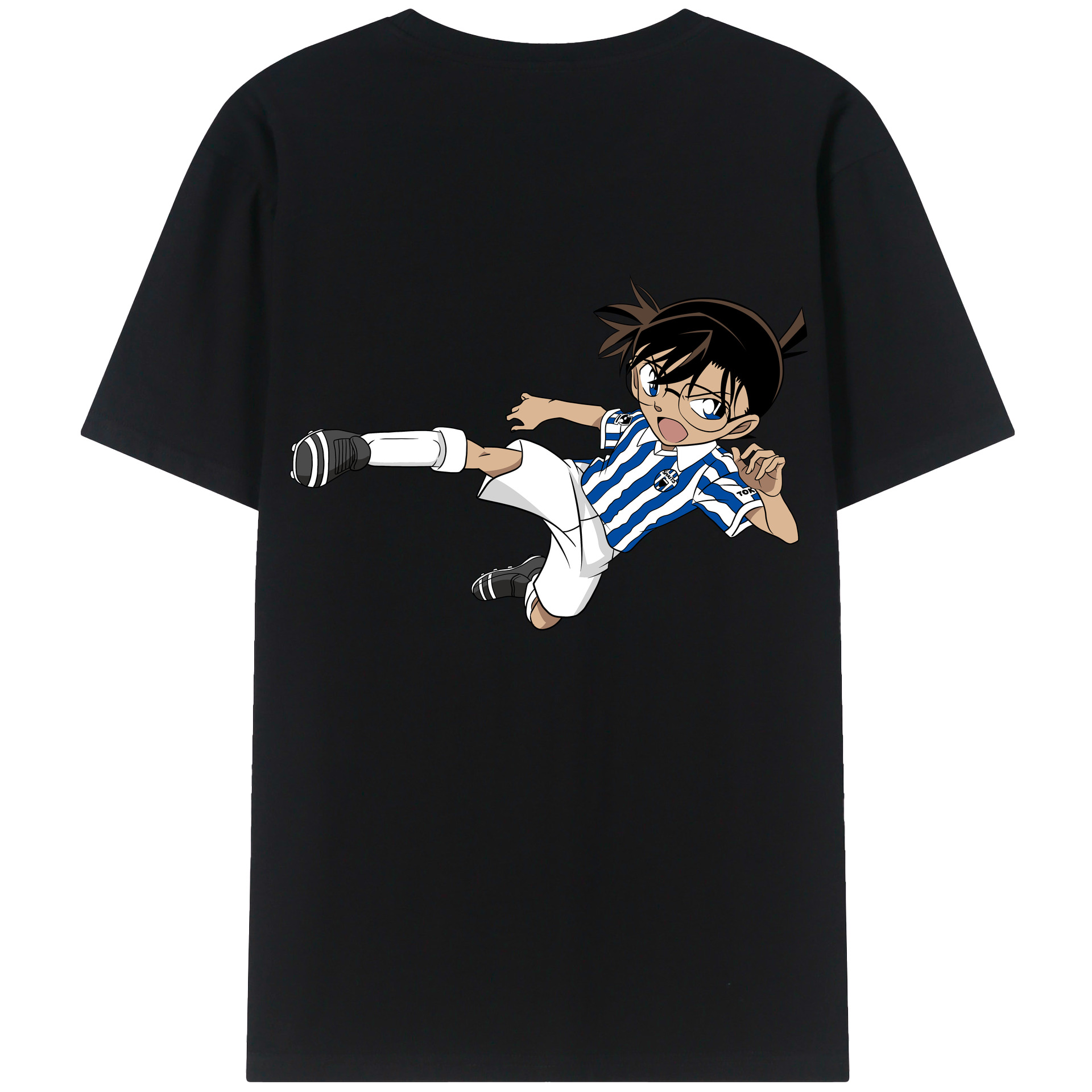 （画像用） 名探偵コナン 江戸川 コナン Detective Conan Conan Edogawa 綿100％半袖Tシャツ（背面プリント）