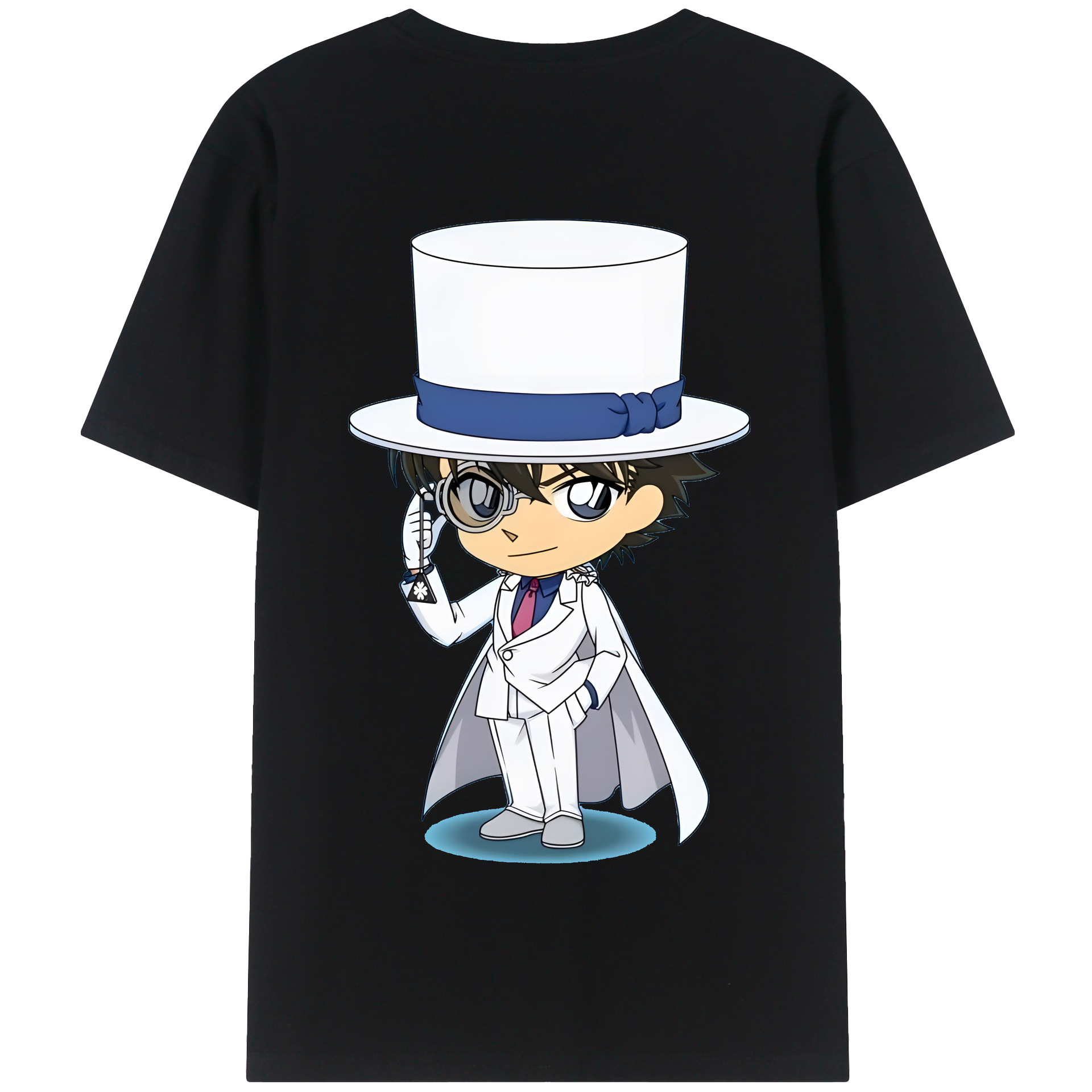 （画像用） 名探偵コナン くろば かいと Detective Conan Kuroba Kaito 綿100％半袖Tシャツ（背面プリント）